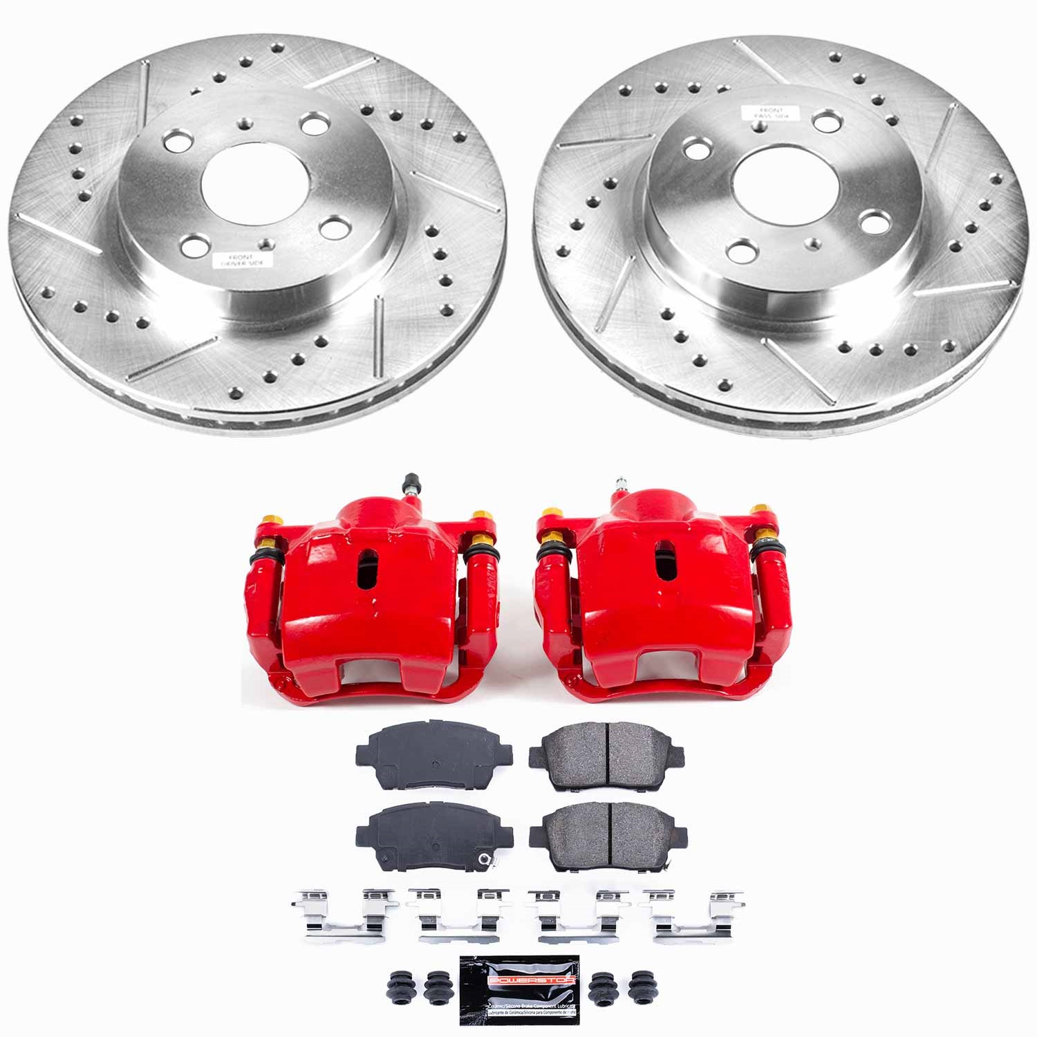 Power Stop - KC821 - Front - Disc Brake Pad/Caliper and Rotor Kit