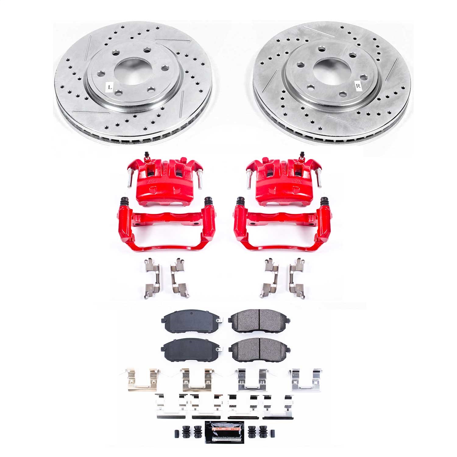 Power Stop - KC8324 - Front - Disc Brake Pad/Caliper and Rotor Kit