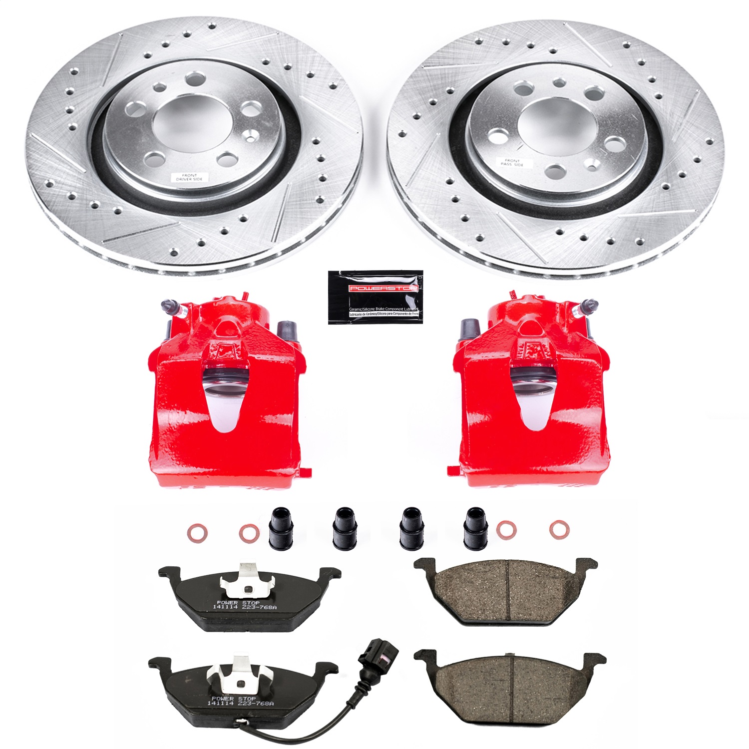 Power Stop - KC839 - Front - Disc Brake Pad/Caliper and Rotor Kit