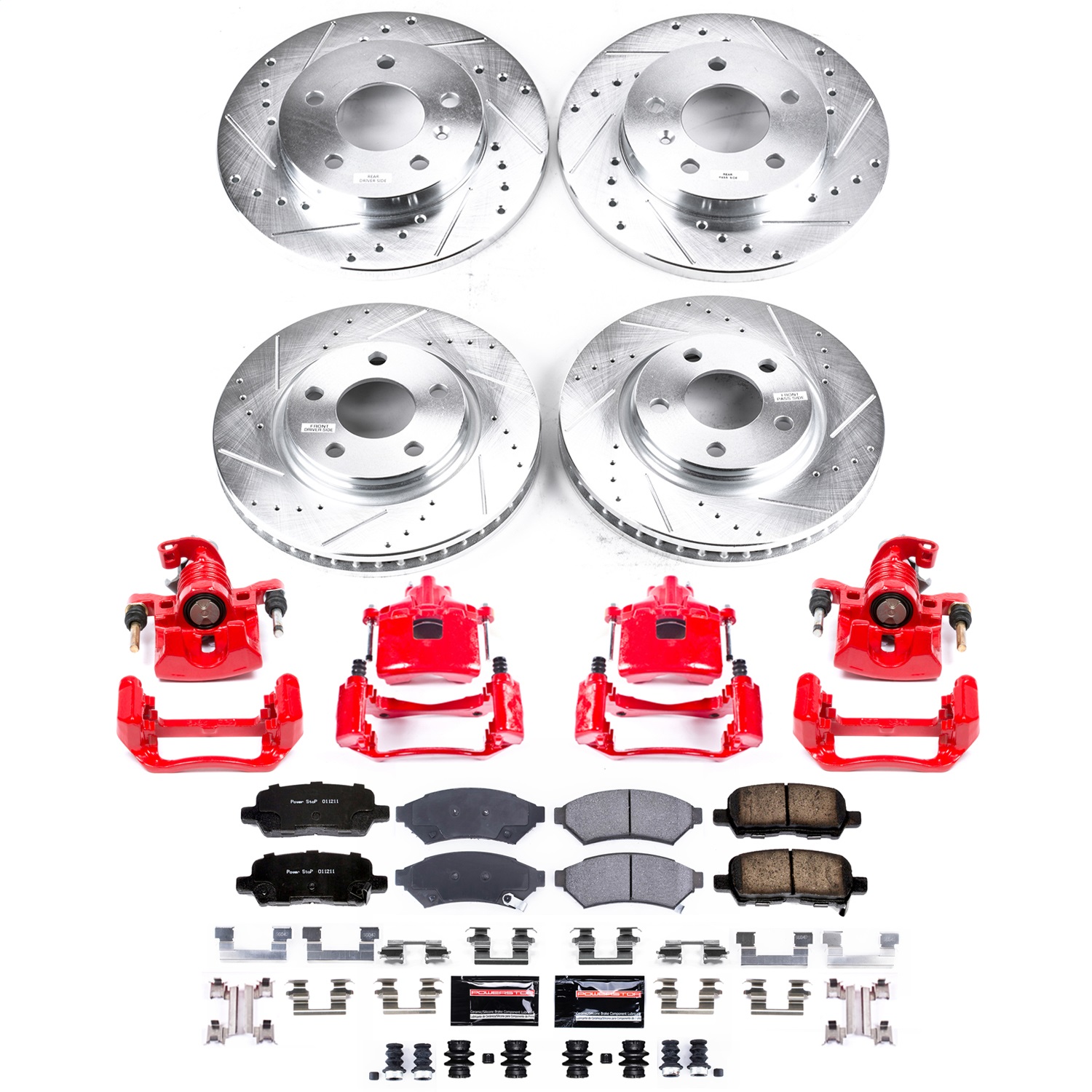 Power Stop - KC848-26 - Rear - Disc Brake Pad/Caliper and Rotor Kit