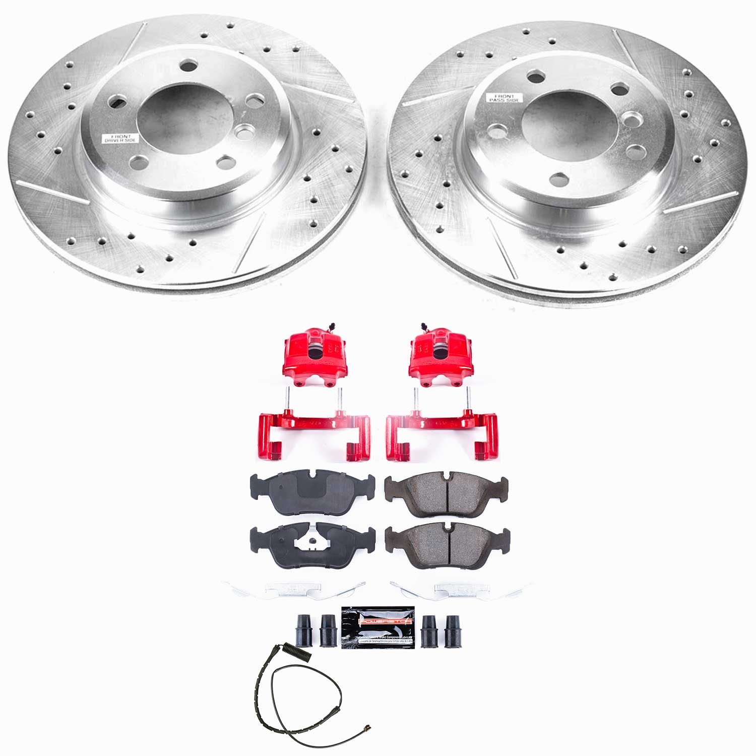 Power Stop - KC867 - Front - Disc Brake Pad/Caliper and Rotor Kit