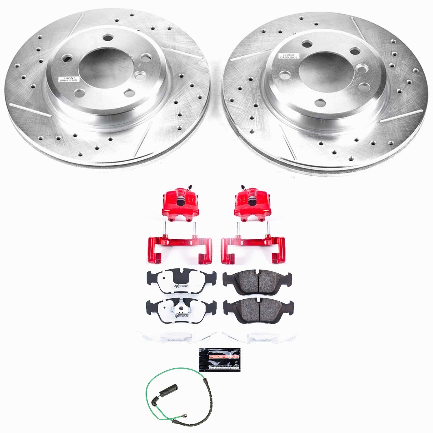 Power Stop - KC868-26 - Front - Disc Brake Pad/Caliper and Rotor Kit