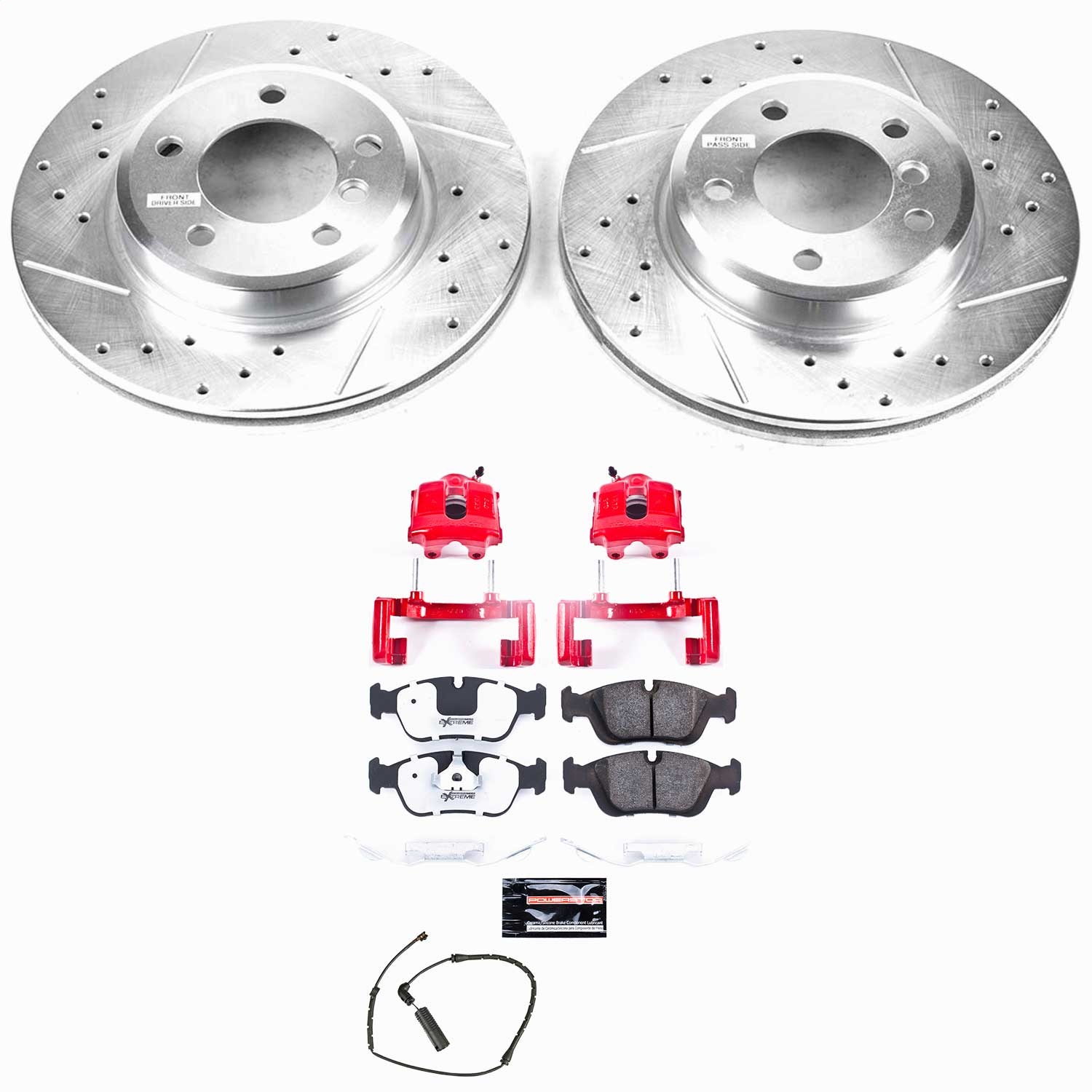 Power Stop - KC869-26 - Front - Disc Brake Pad/Caliper and Rotor Kit
