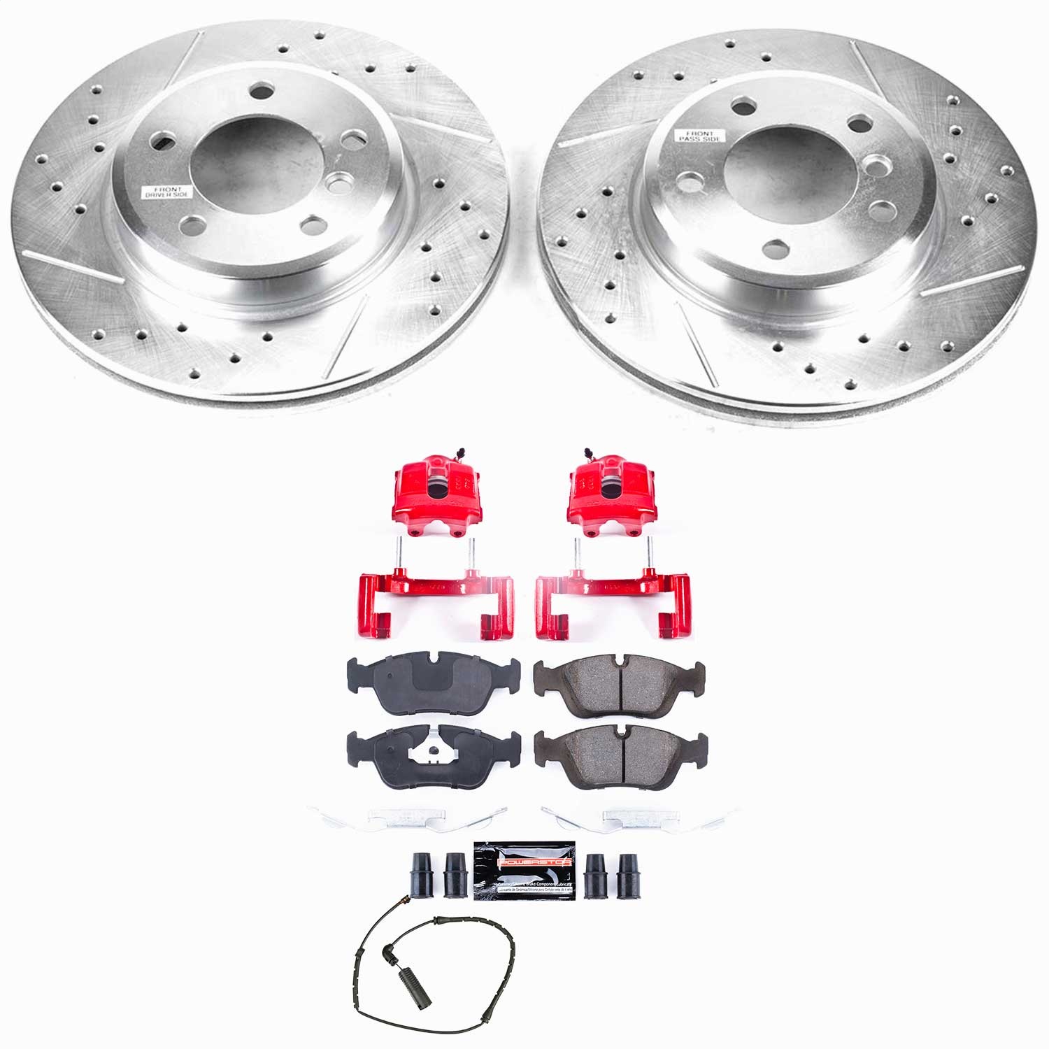 Power Stop - KC869 - Front - Disc Brake Pad/Caliper and Rotor Kit