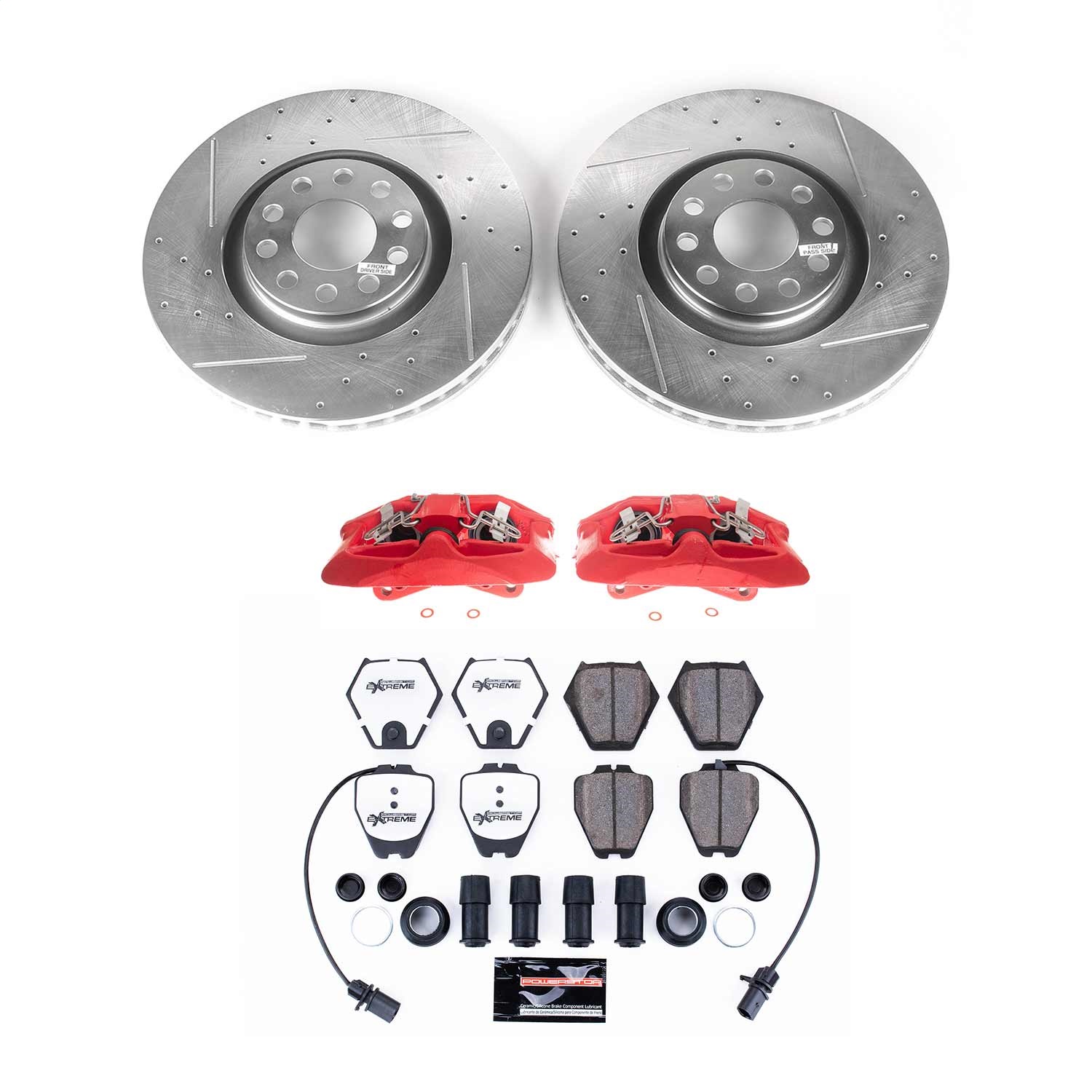 Power Stop - KC886-26 - Front - Disc Brake Pad/Caliper and Rotor Kit