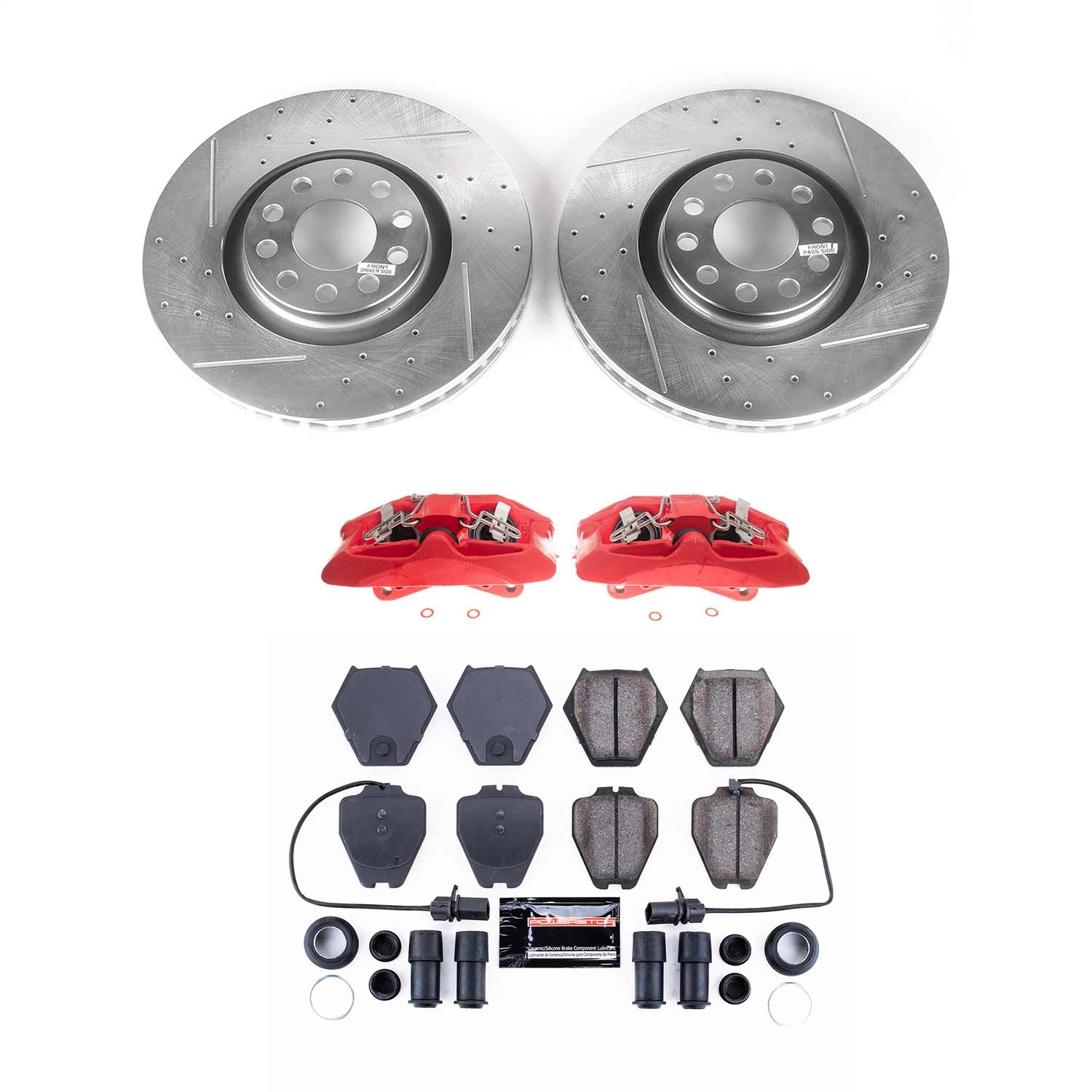 Power Stop - KC886 - Front - Disc Brake Pad/Caliper and Rotor Kit