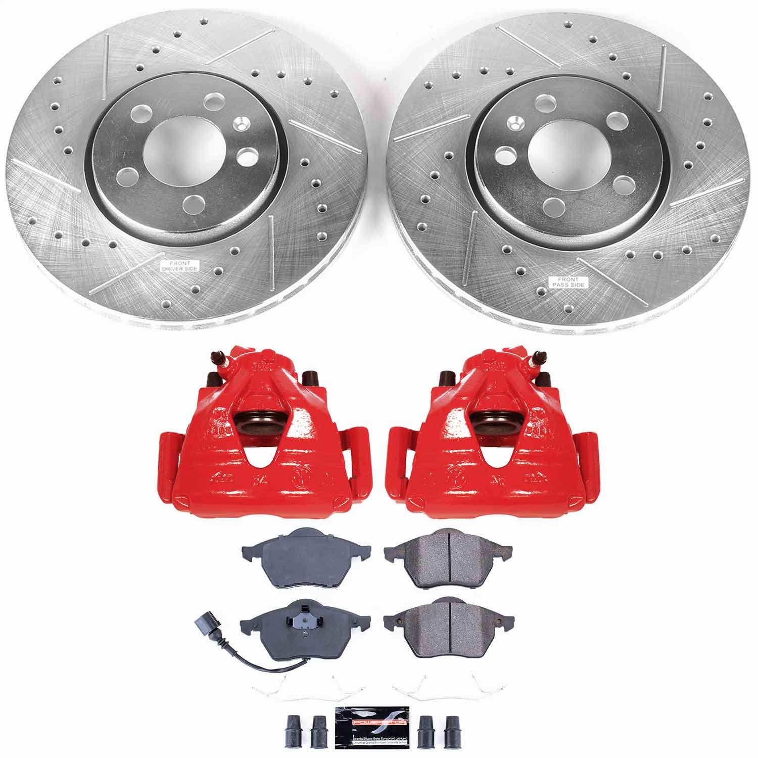 Power Stop - KC898 - Front - Disc Brake Pad/Caliper and Rotor Kit