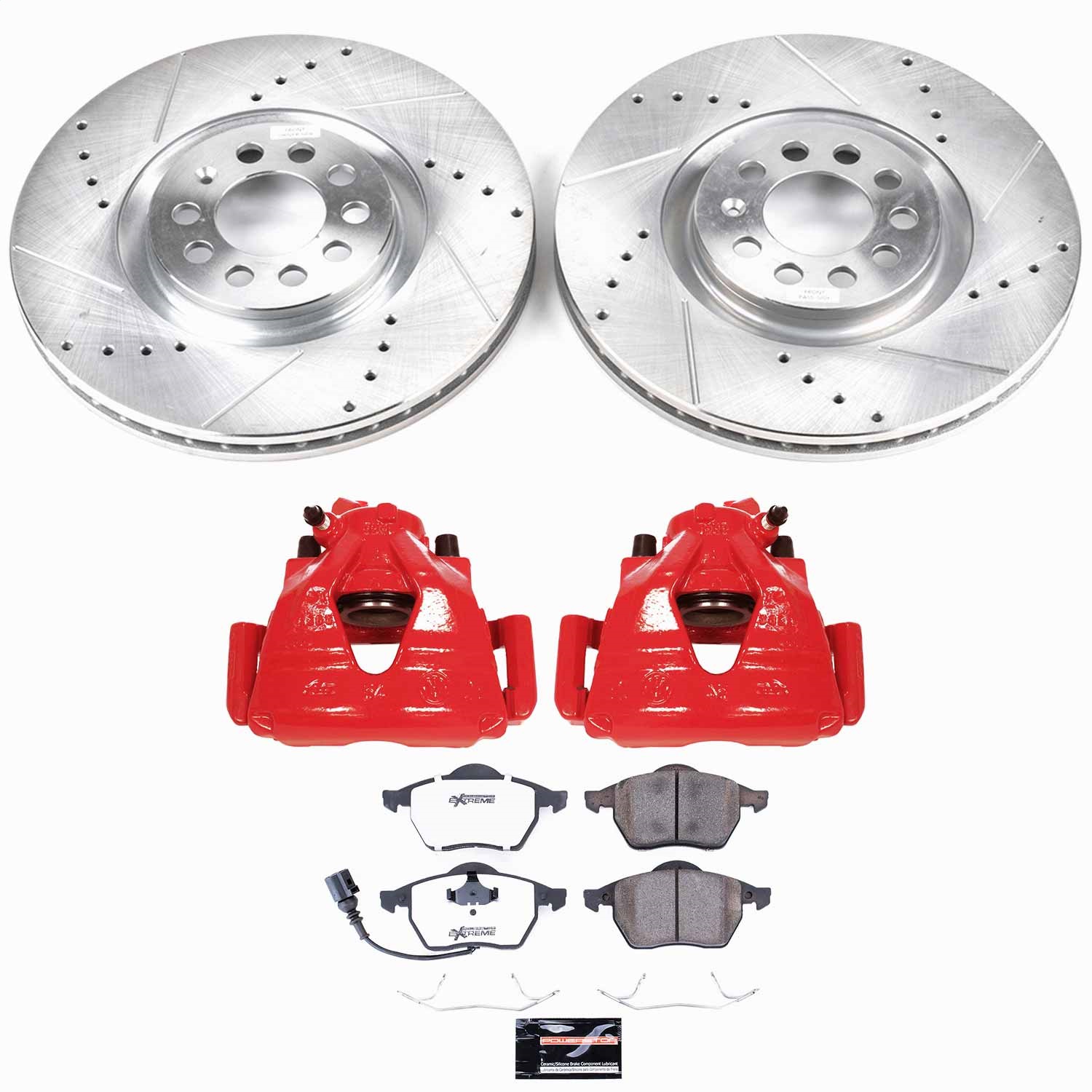 Power Stop - KC914-26 - Front - Disc Brake Pad/Caliper and Rotor Kit