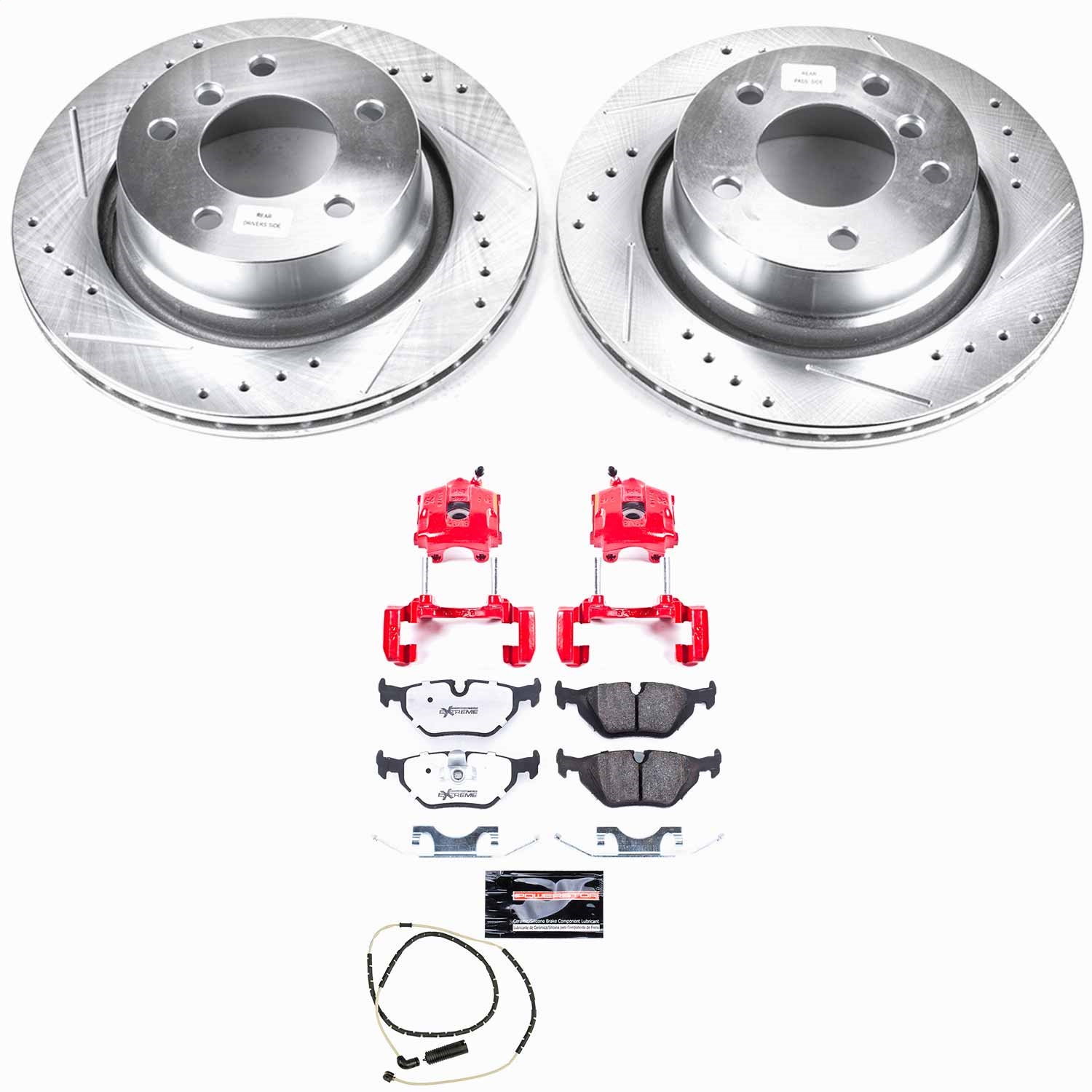 Power Stop - KC962-26 - Rear - Disc Brake Pad/Caliper and Rotor Kit