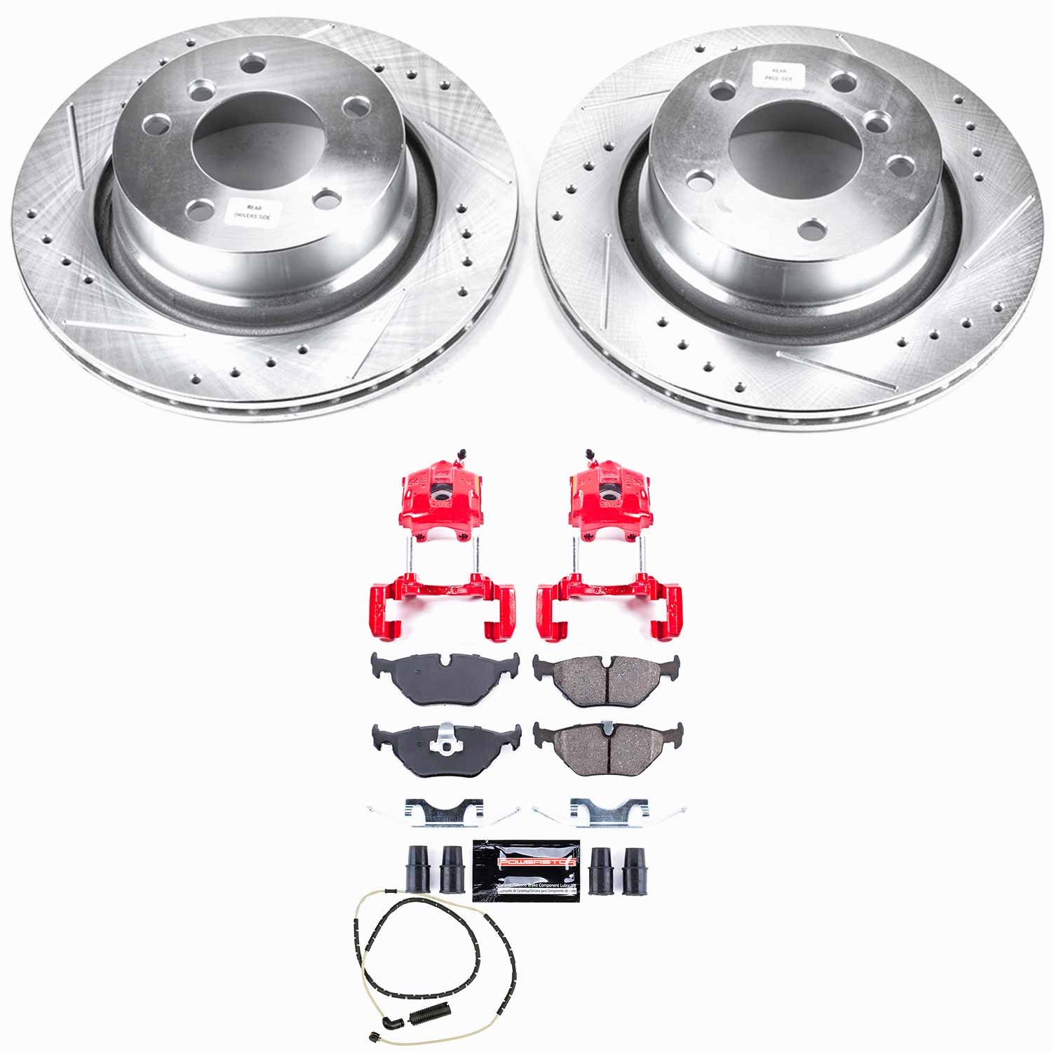 Power Stop - KC962 - Rear - Disc Brake Pad/Caliper and Rotor Kit