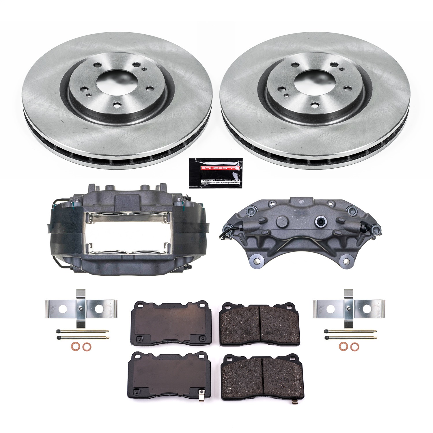 Power Stop - KCOE107 - Front - Disc Brake Pad/Caliper and Rotor Kit