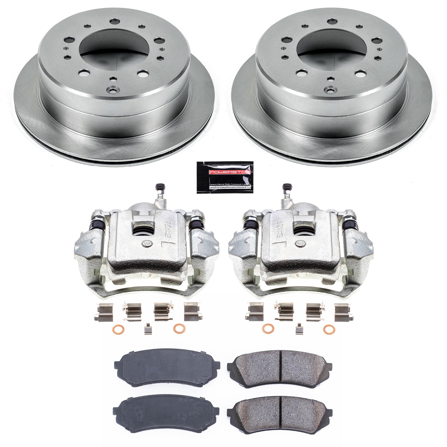 Power Stop - KCOE1134 - Rear - Disc Brake Pad/Caliper and Rotor Kit