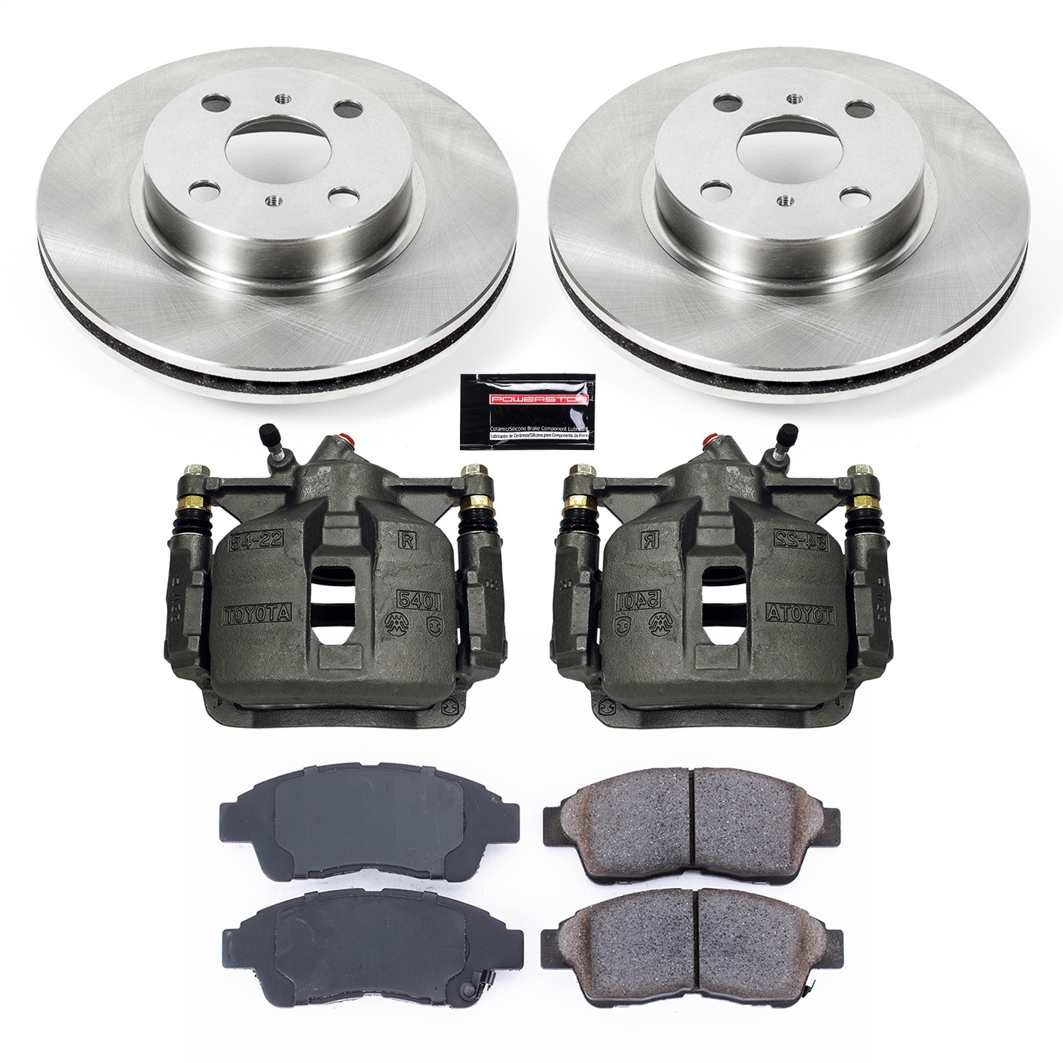 Power Stop - KCOE1151 - Front - Disc Brake Pad/Caliper and Rotor Kit