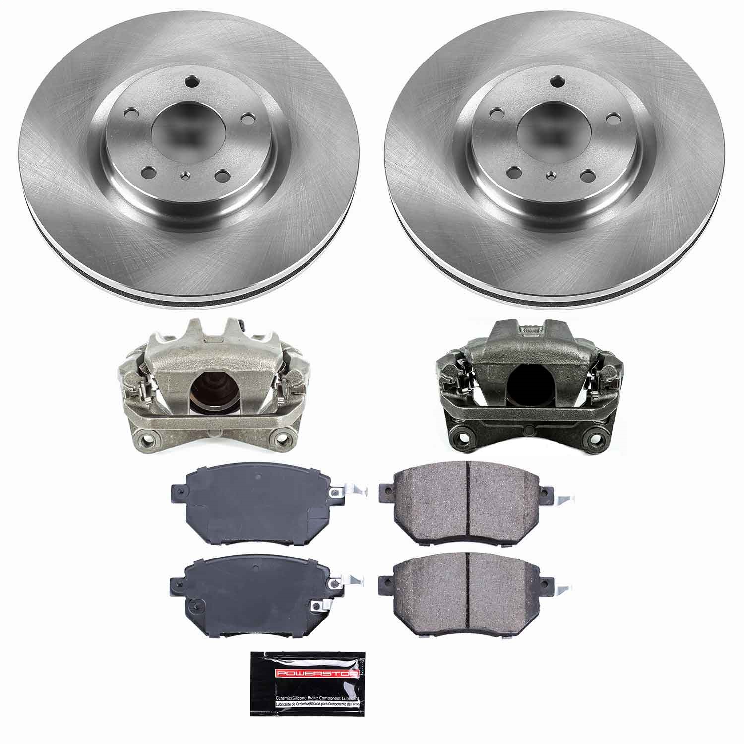 Power Stop - KCOE116A - Front - Disc Brake Pad/Caliper and Rotor Kit