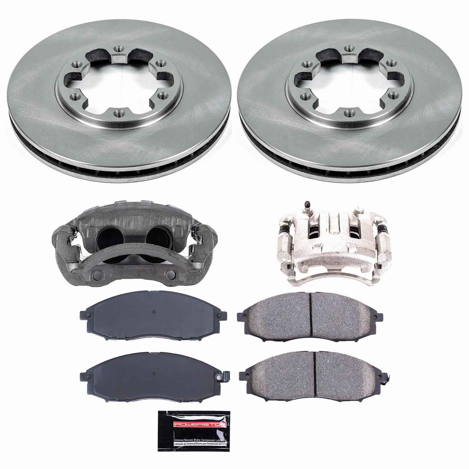 Power Stop - KCOE1176 - Front - Disc Brake Pad/Caliper and Rotor Kit