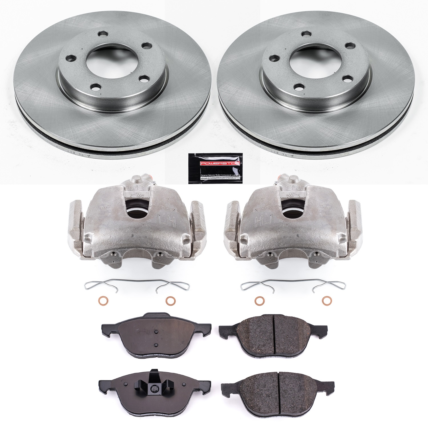Power Stop - KCOE120A - Front - Disc Brake Pad/Caliper and Rotor Kit