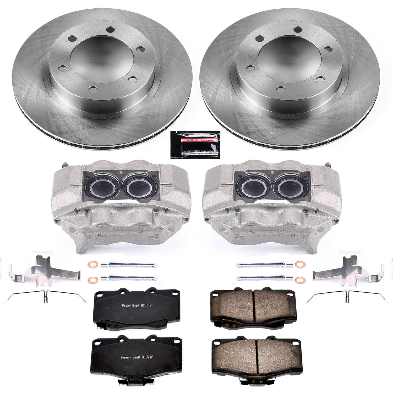 Power Stop - KCOE1236 - Front - Disc Brake Pad/Caliper and Rotor Kit