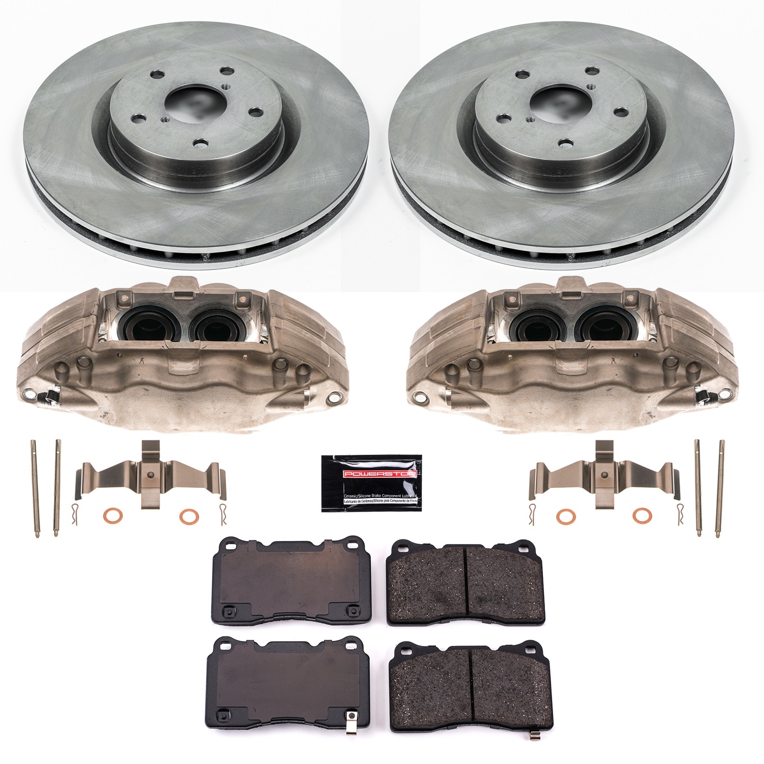 Power Stop - KCOE131 - Front - Disc Brake Pad/Caliper and Rotor Kit