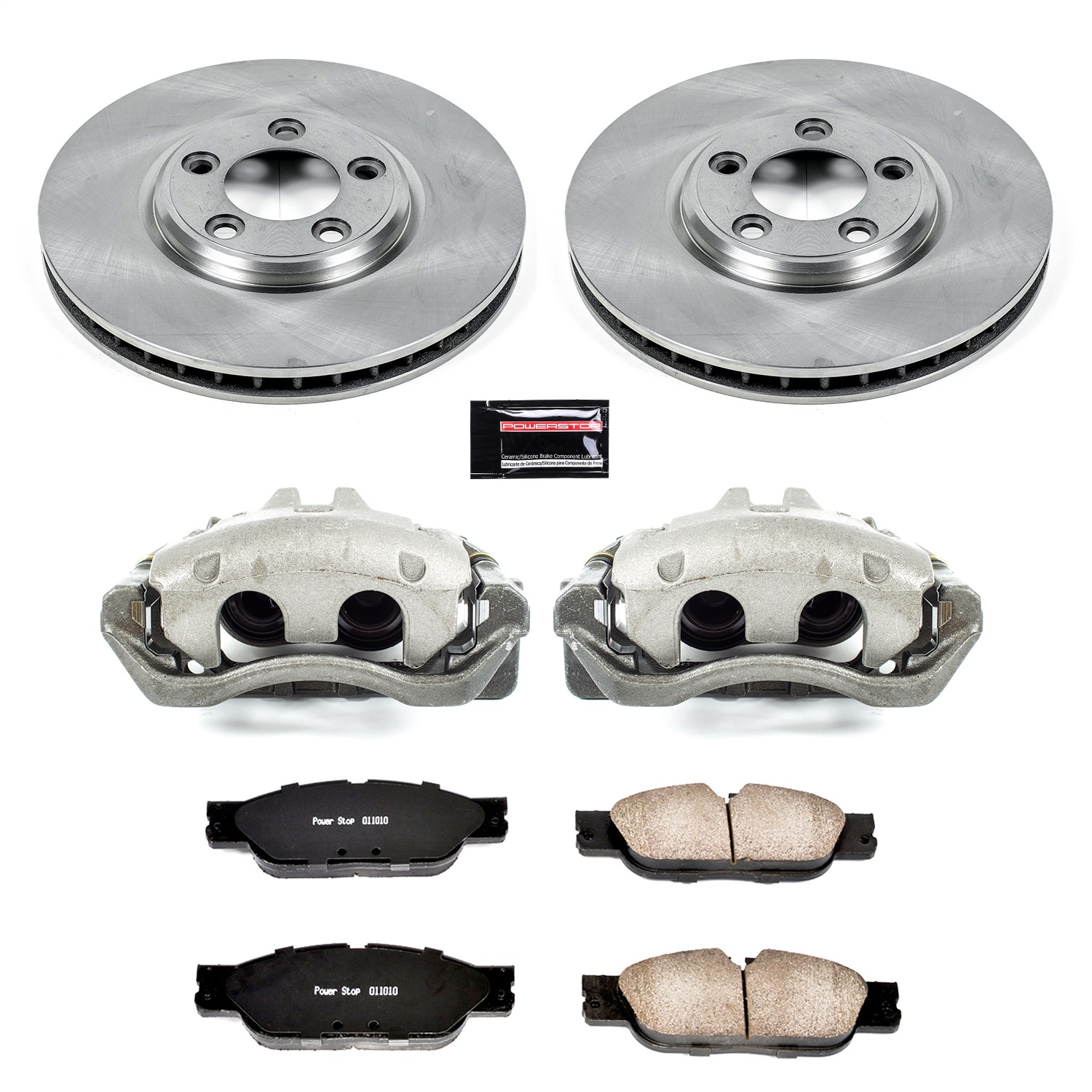 Power Stop - KCOE1349 - Front - Disc Brake Pad/Caliper and Rotor Kit