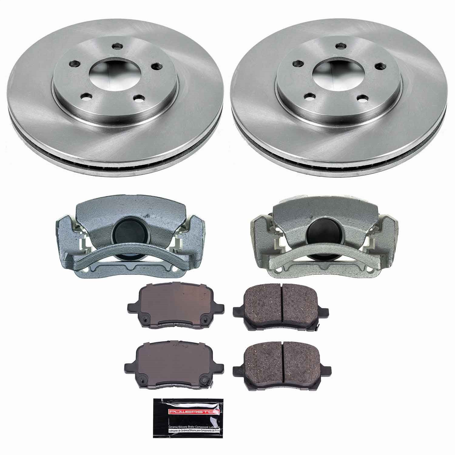 Power Stop - KCOE1448 - Front - Disc Brake Pad/Caliper and Rotor Kit