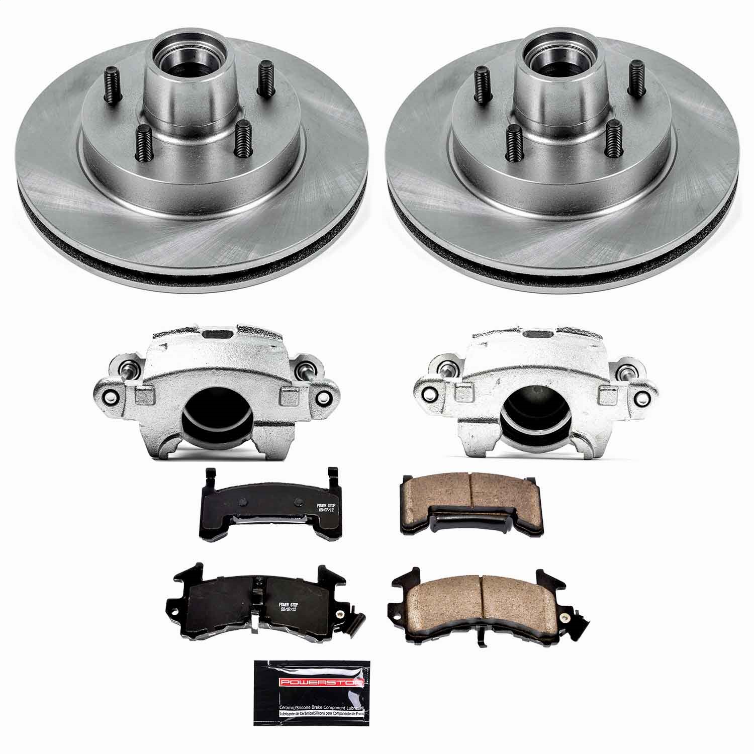 Power Stop - KCOE1482 - Front - Disc Brake Pad/Caliper and Rotor Kit