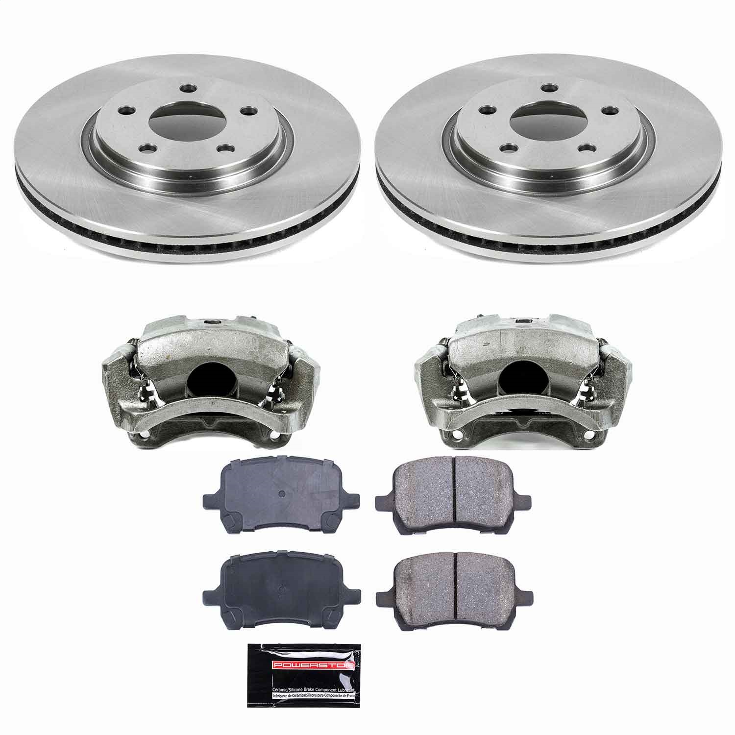 Power Stop - KCOE1614A - Front - Disc Brake Pad/Caliper and Rotor Kit