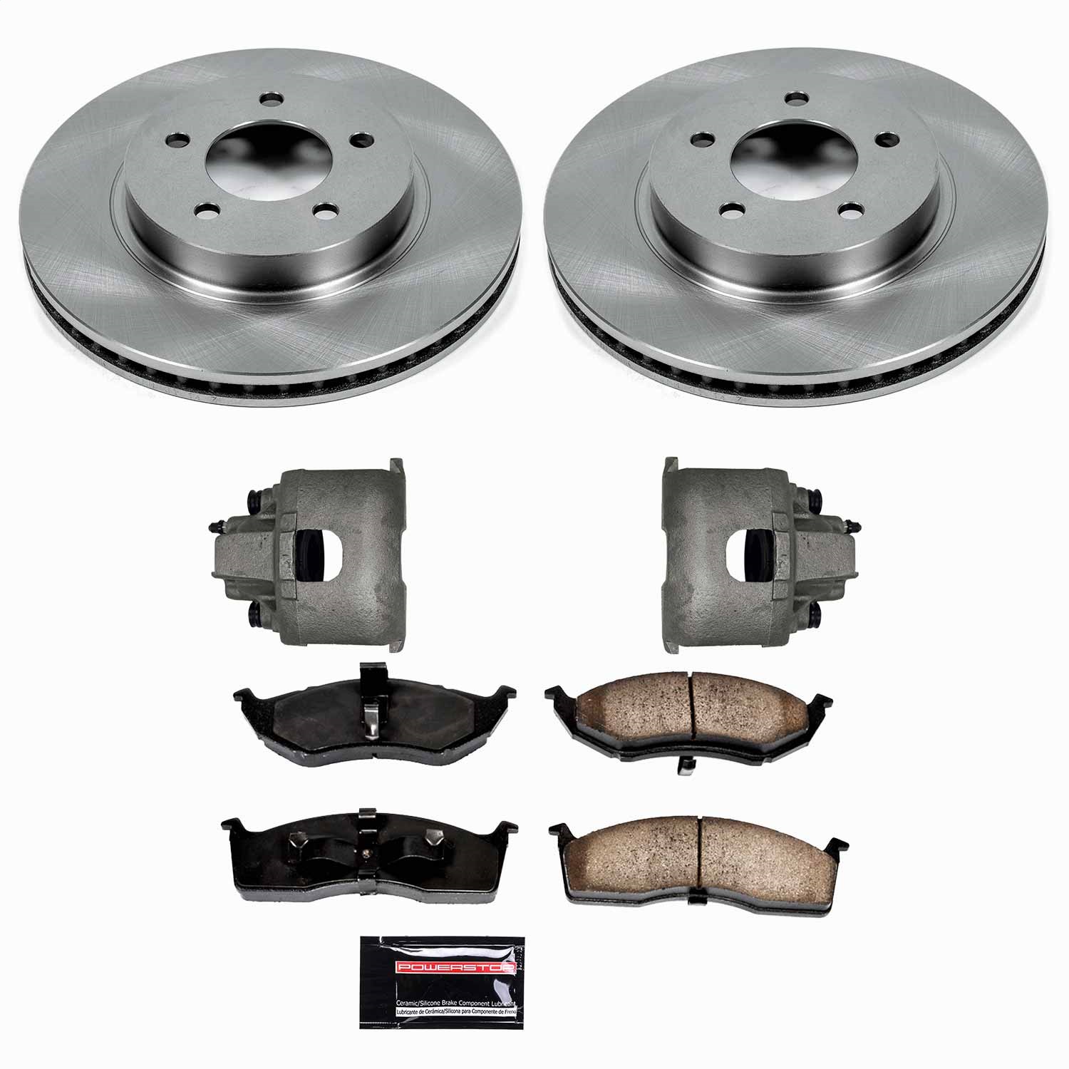 Power Stop - KCOE1692 - Front - Disc Brake Pad/Caliper and Rotor Kit