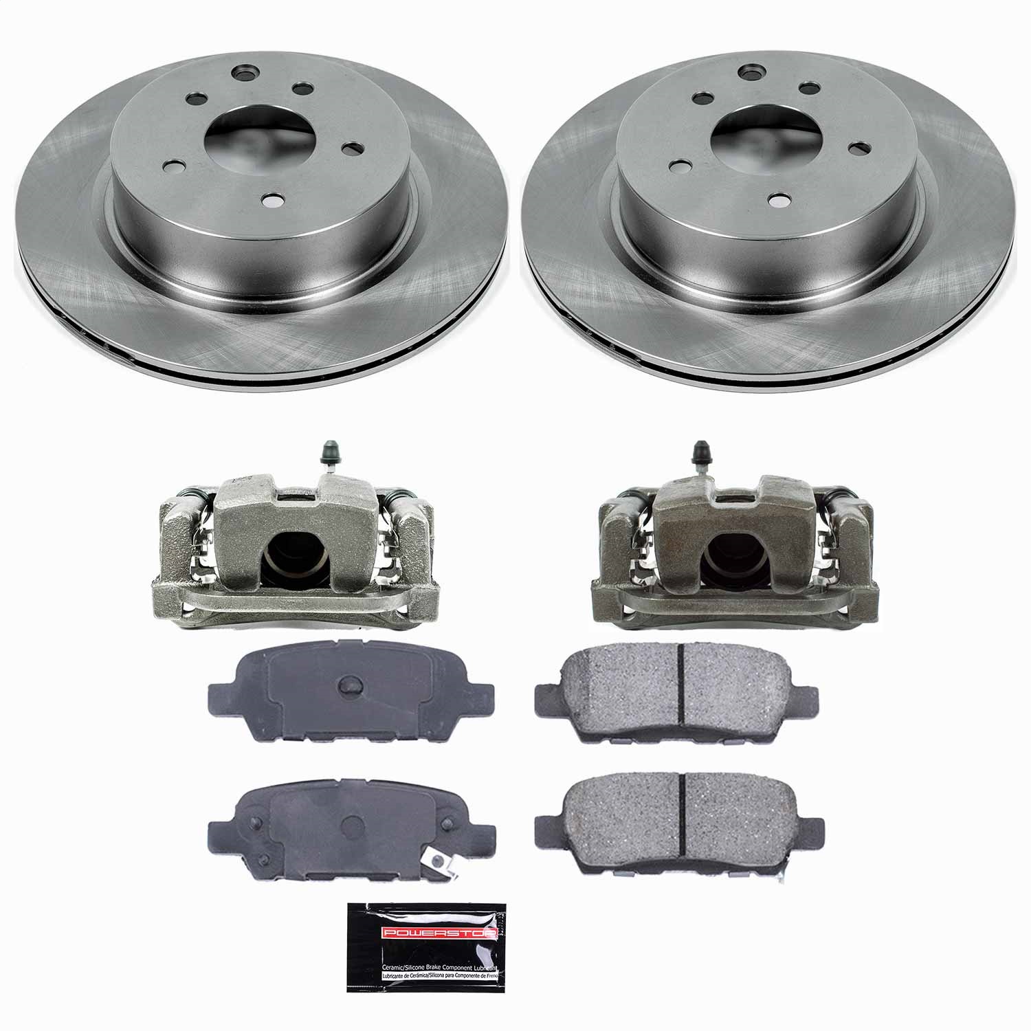Power Stop - KCOE179 - Rear - Disc Brake Pad/Caliper and Rotor Kit