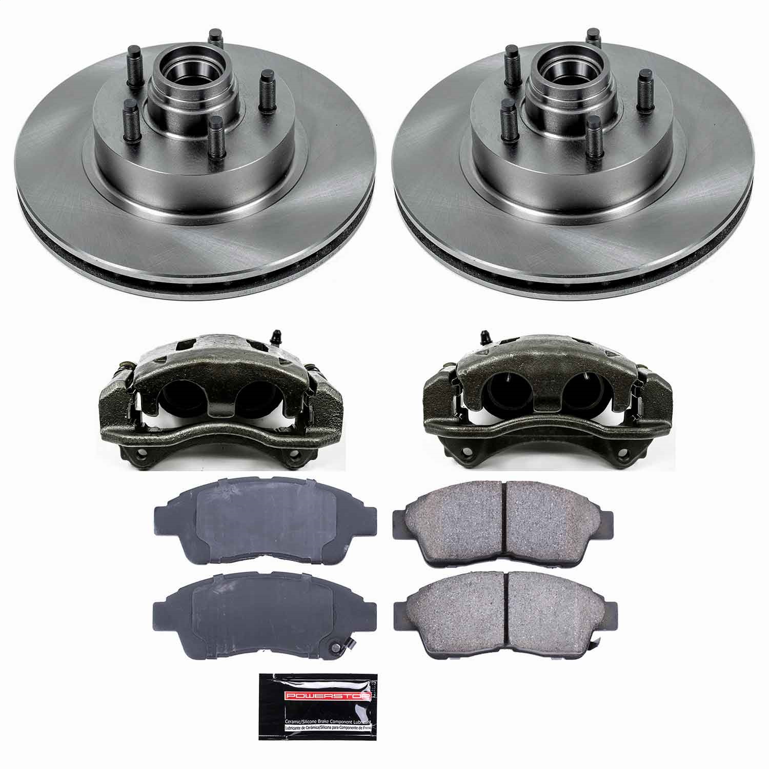 Power Stop - KCOE1854 - Front - Disc Brake Pad/Caliper and Rotor Kit