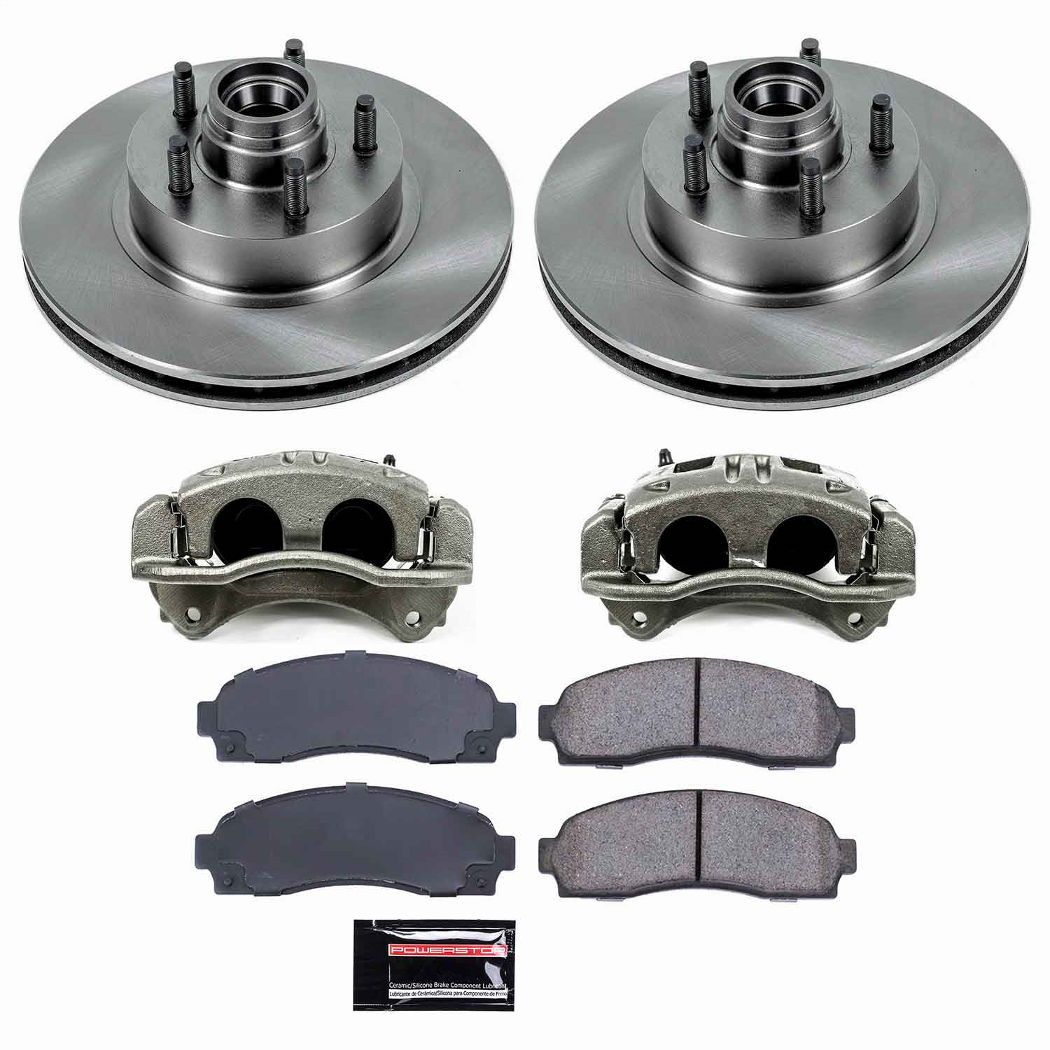 Power Stop - KCOE1857 - Front - Disc Brake Pad/Caliper and Rotor Kit