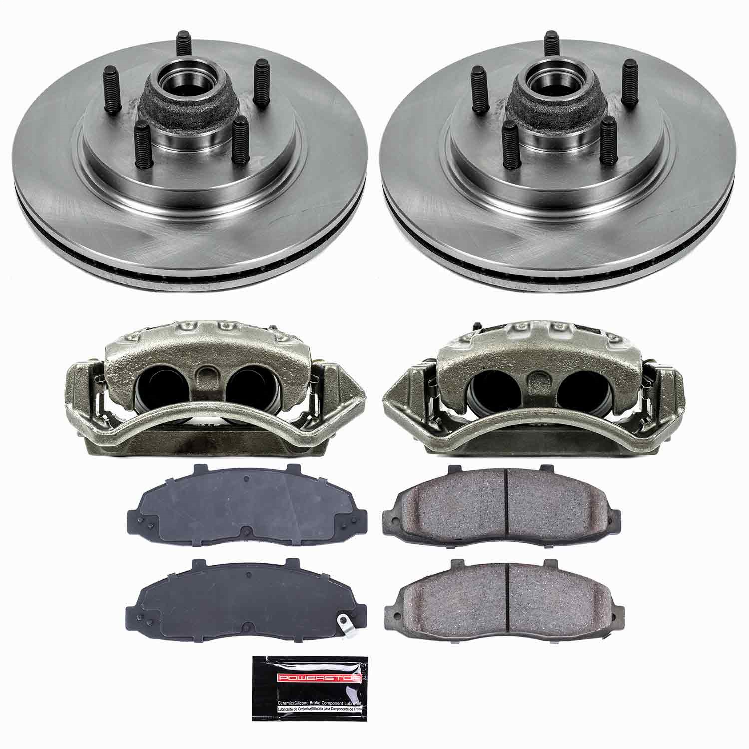 Power Stop - KCOE1914A - Front - Disc Brake Pad/Caliper and Rotor Kit