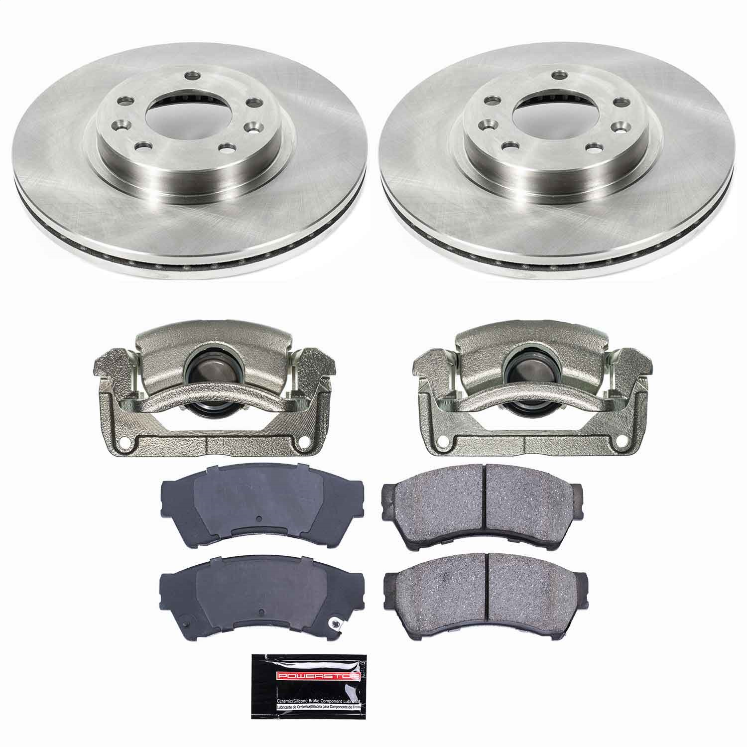 Power Stop - KCOE199 - Front - Disc Brake Pad/Caliper and Rotor Kit