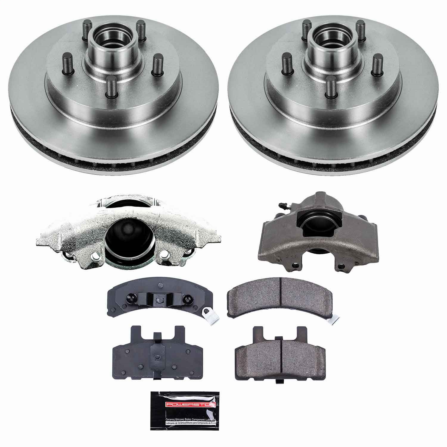 Power Stop - KCOE1990 - Front - Disc Brake Pad/Caliper and Rotor Kit