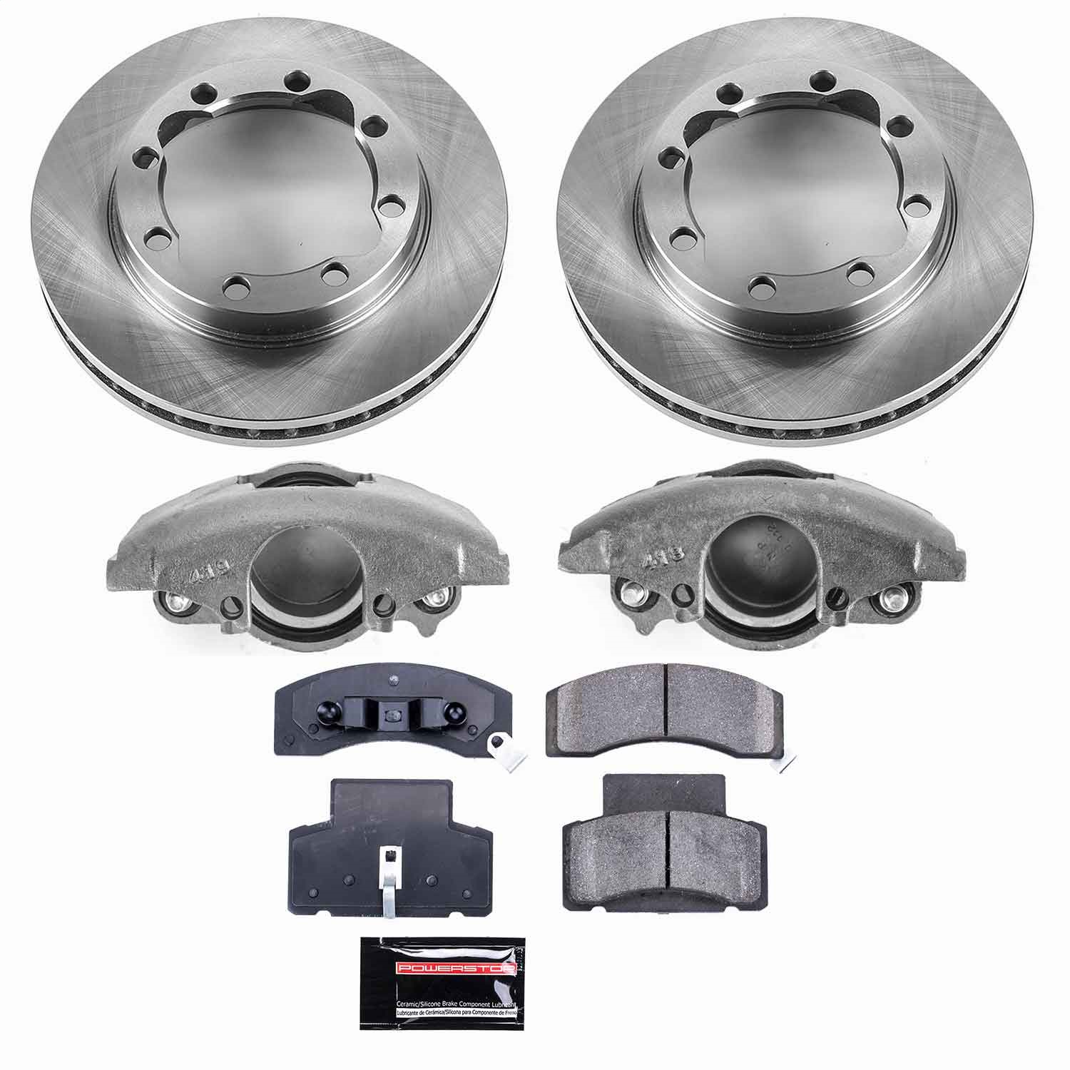 Power Stop - KCOE1992 - Front - Disc Brake Pad/Caliper and Rotor Kit