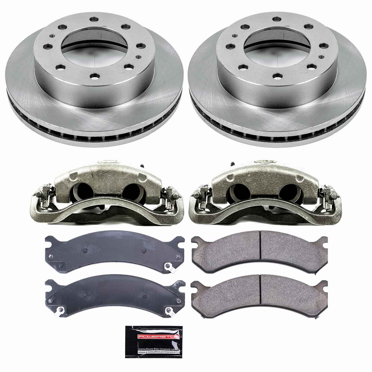 Power Stop - KCOE2020 - Front - Disc Brake Pad/Caliper and Rotor Kit