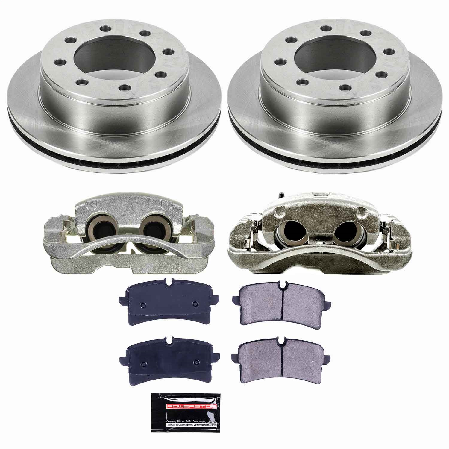 Power Stop - KCOE2041 - Rear - Disc Brake Pad/Caliper and Rotor Kit