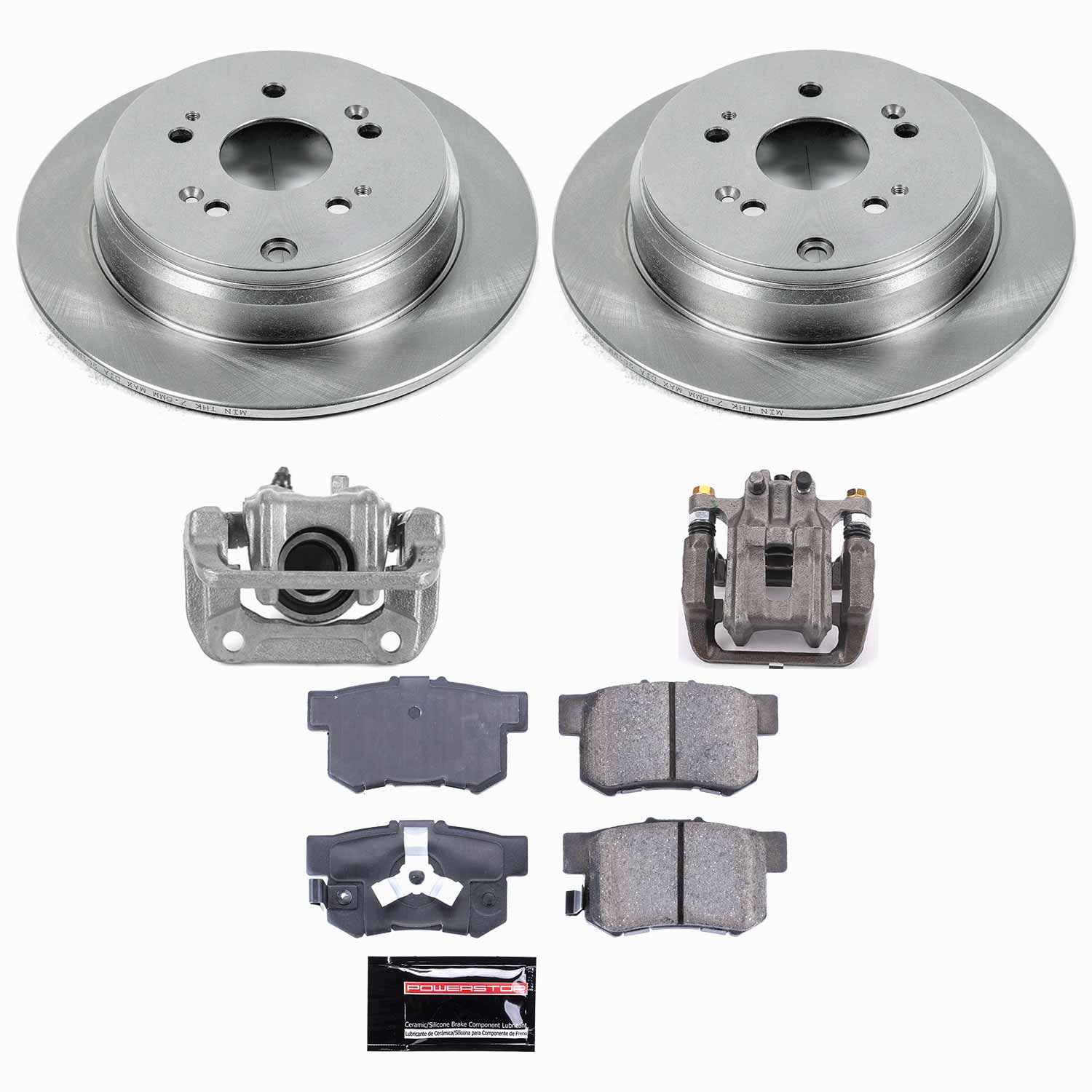 Power Stop - KCOE206 - Rear - Disc Brake Pad/Caliper and Rotor Kit