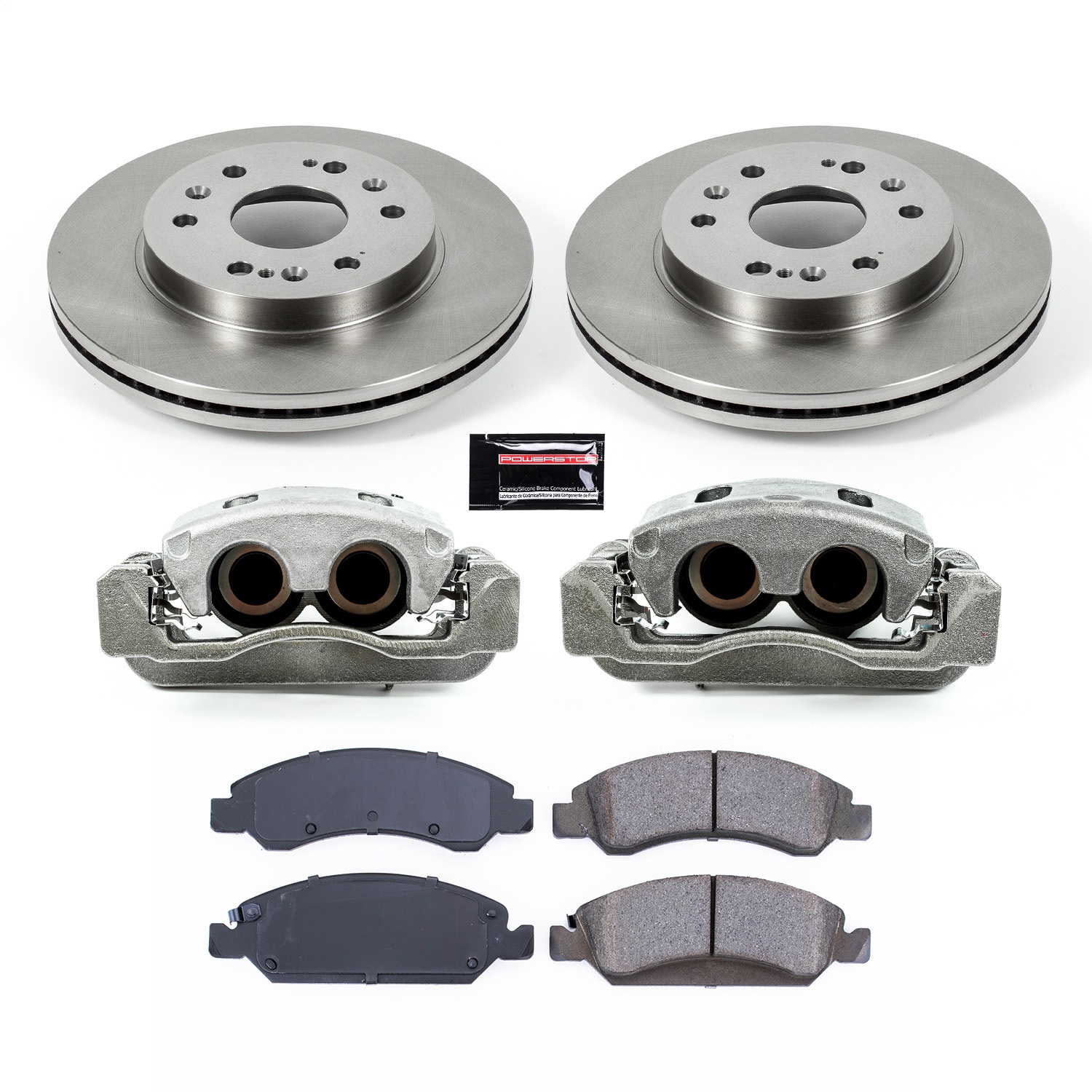 Power Stop - KCOE2069 - Front - Disc Brake Pad/Caliper and Rotor Kit