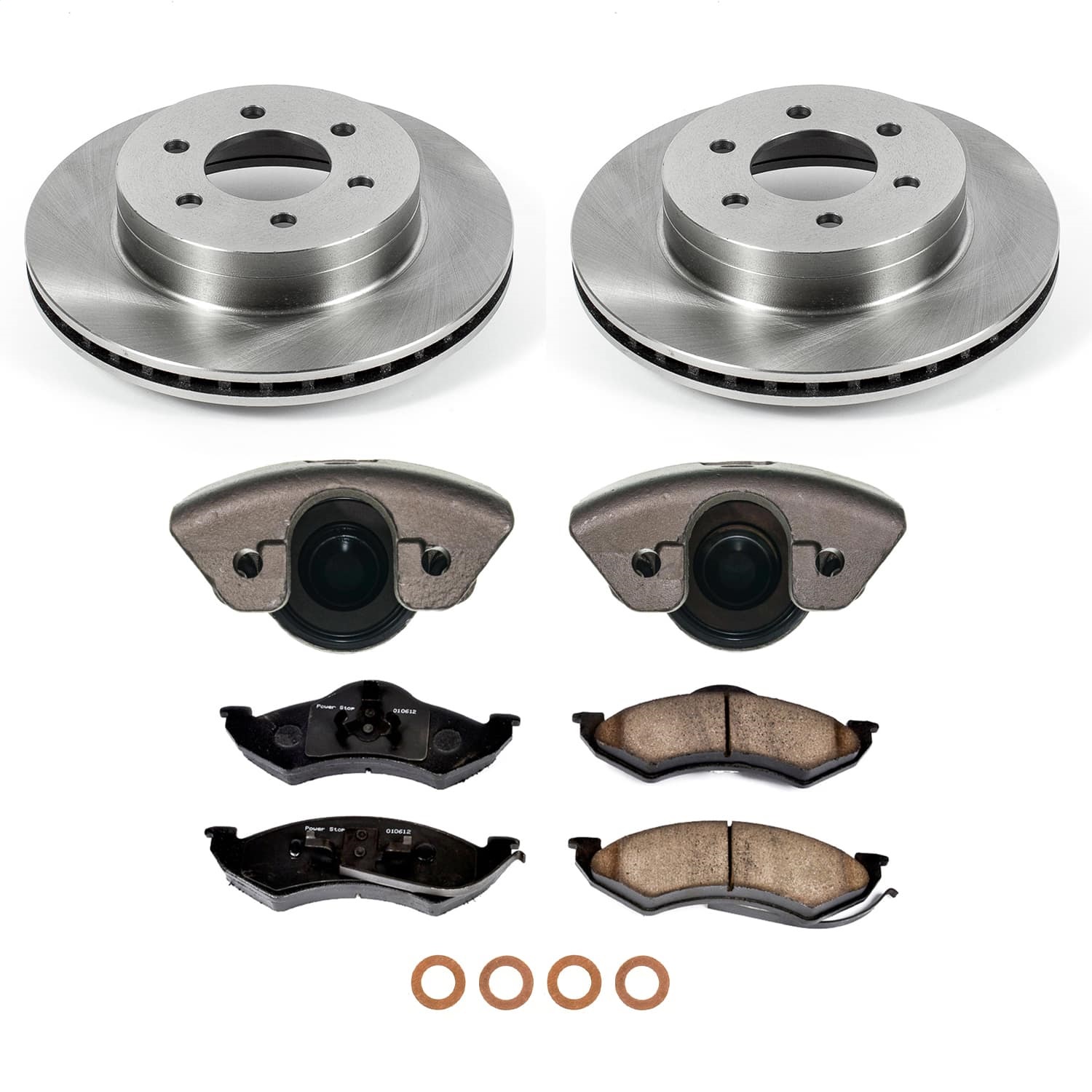 Power Stop - KCOE2138 - Front - Disc Brake Pad and Rotor Kit