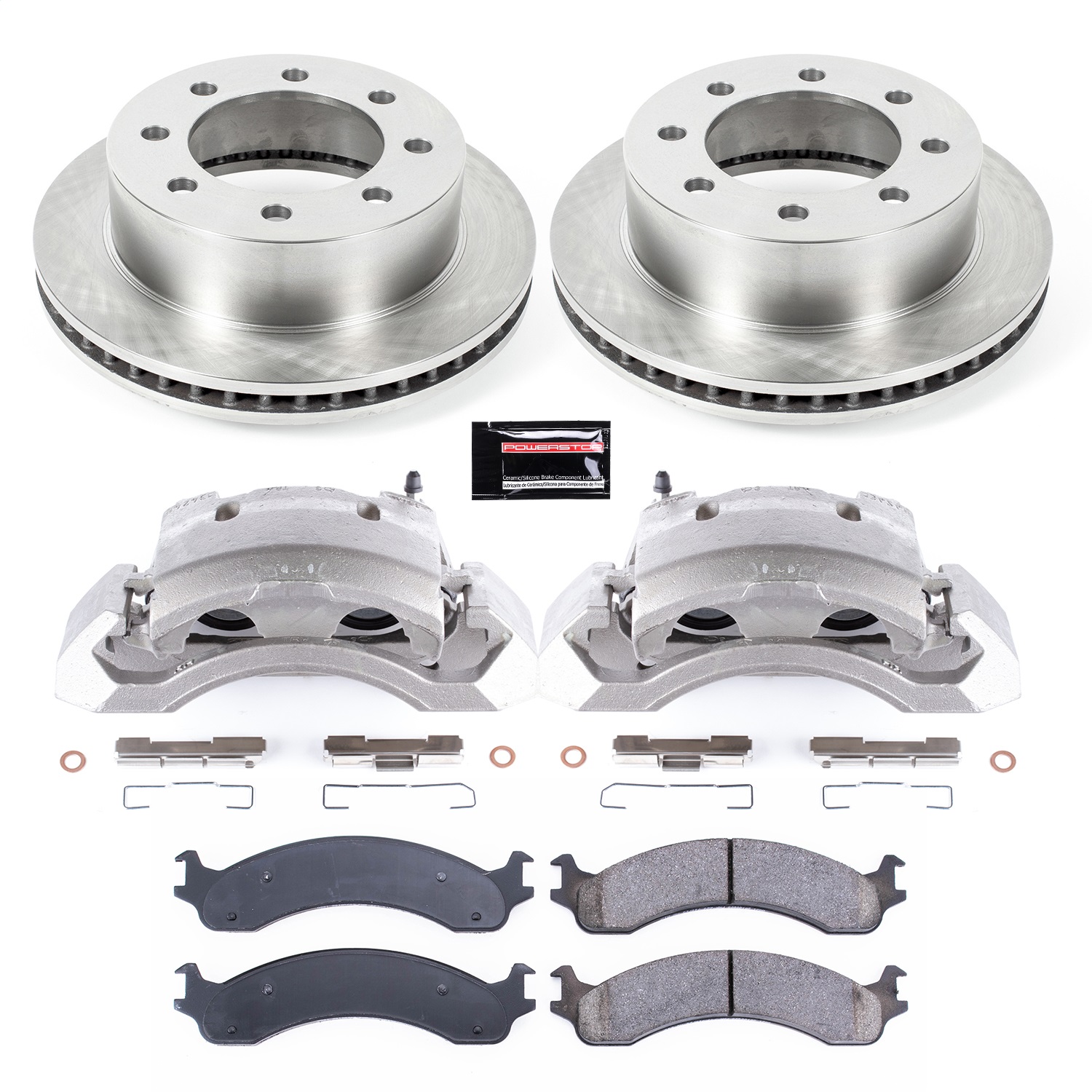 Power Stop - KCOE2156 - Front - Disc Brake Pad/Caliper and Rotor Kit