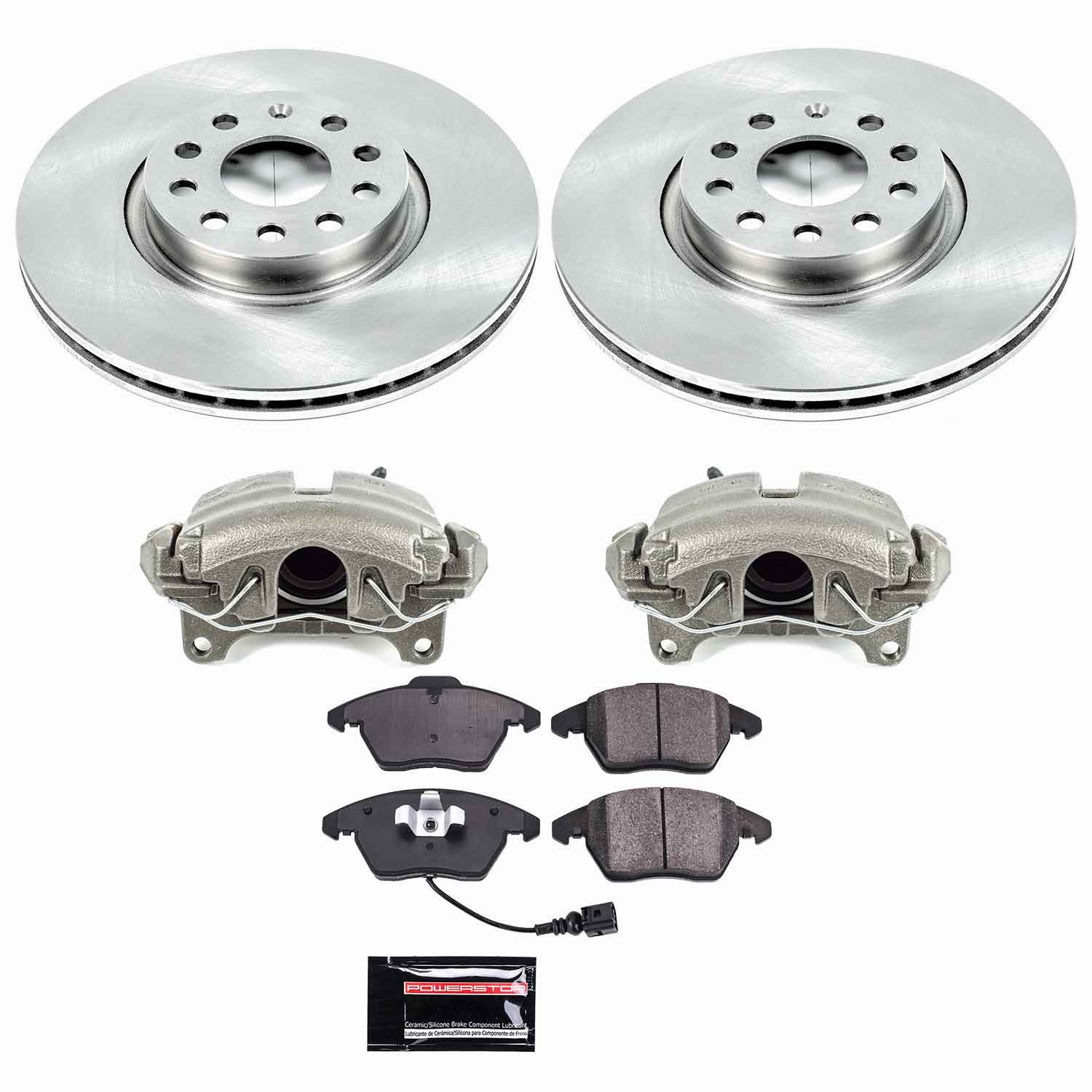 Power Stop - KCOE2259A - Front - Disc Brake Pad/Caliper and Rotor Kit
