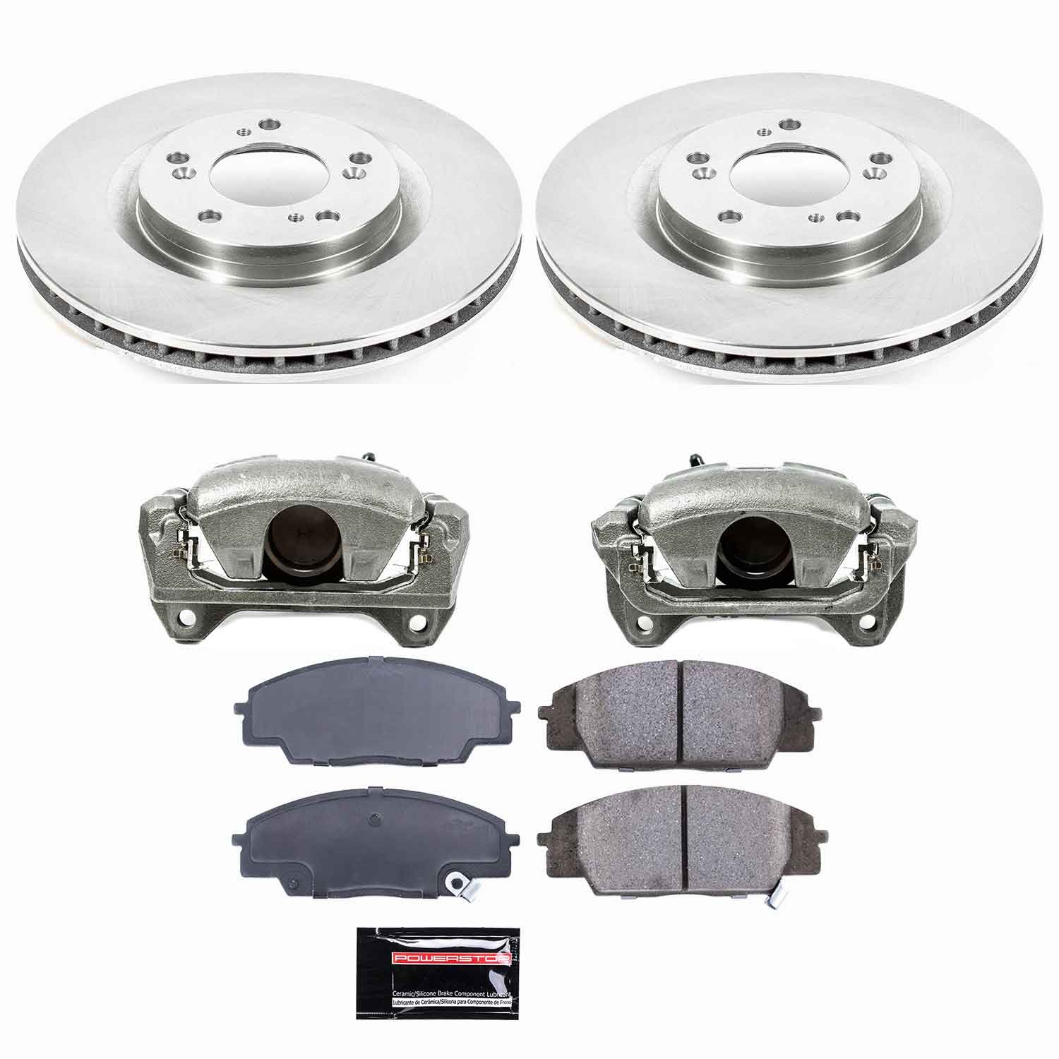 Power Stop - KCOE2276 - Front - Disc Brake Pad/Caliper and Rotor Kit