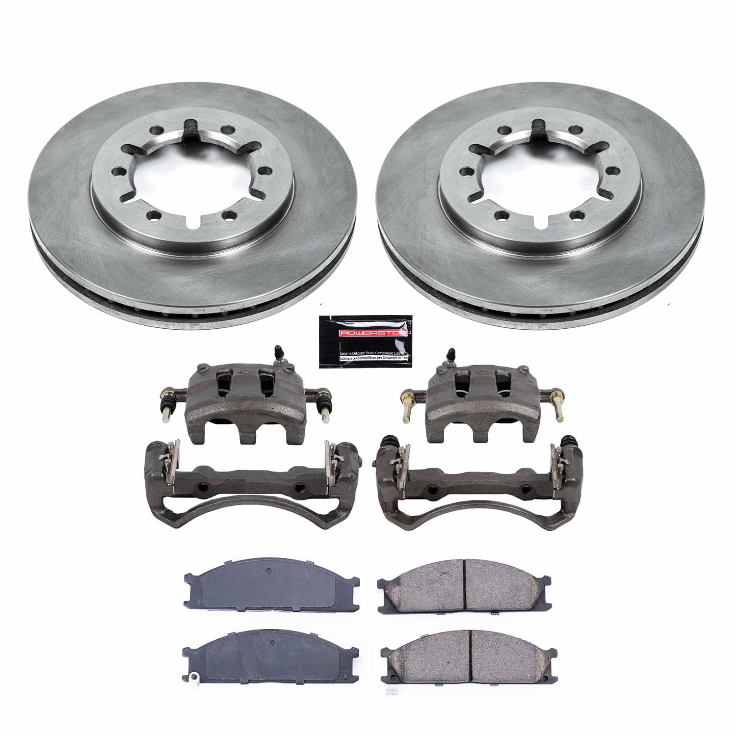 Power Stop - KCOE2278A - Front - Disc Brake Pad/Caliper and Rotor Kit
