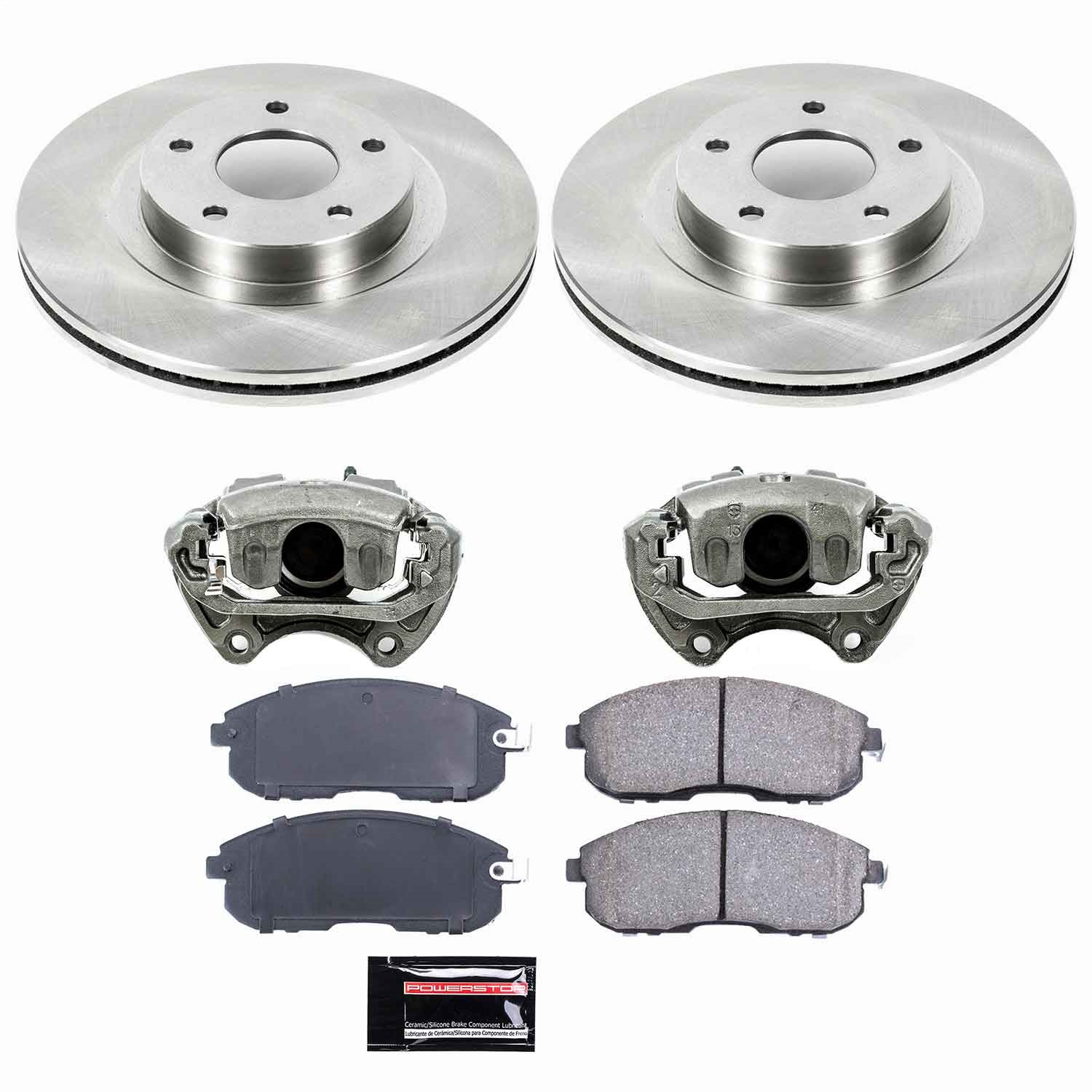 Power Stop - KCOE2282 - Front - Disc Brake Pad/Caliper and Rotor Kit