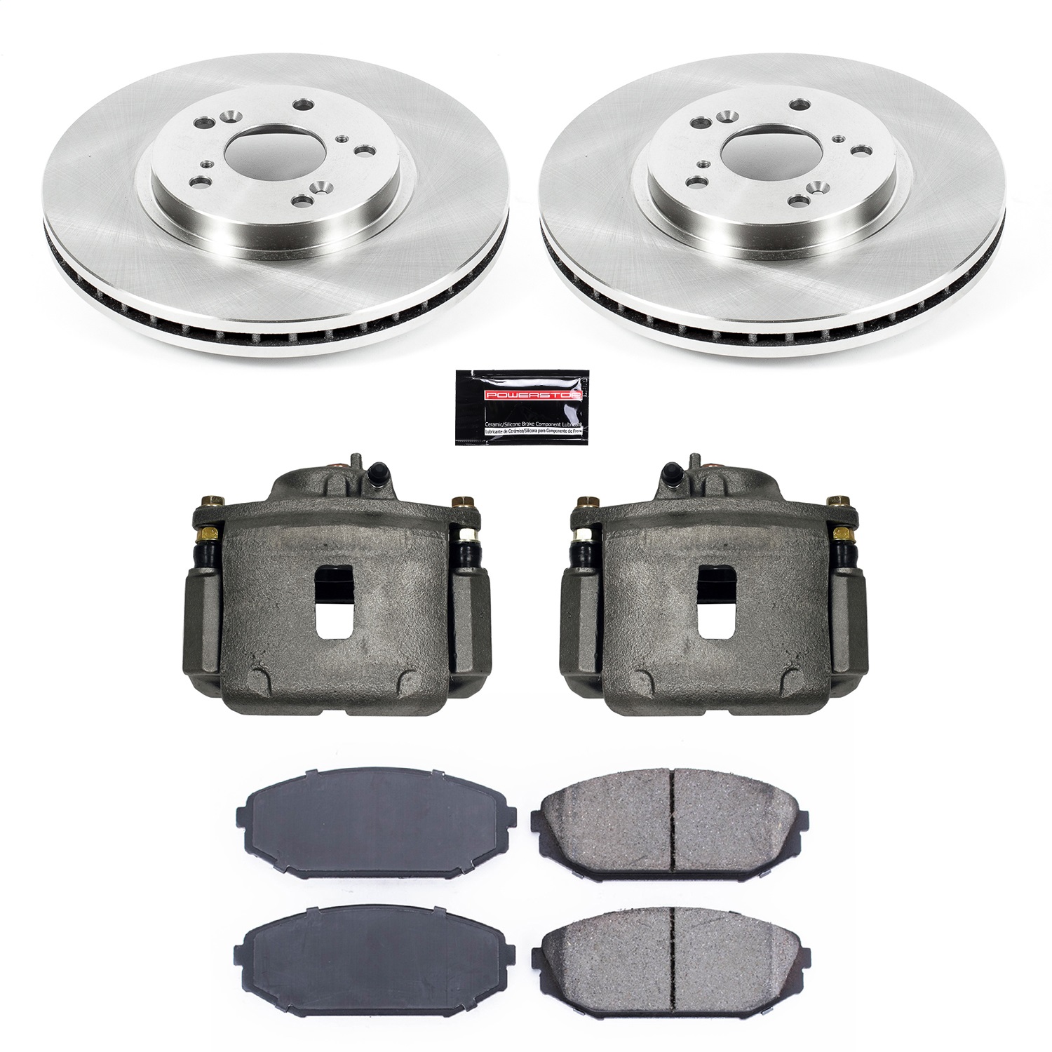 Power Stop - KCOE2299 - Front - Disc Brake Pad/Caliper and Rotor Kit
