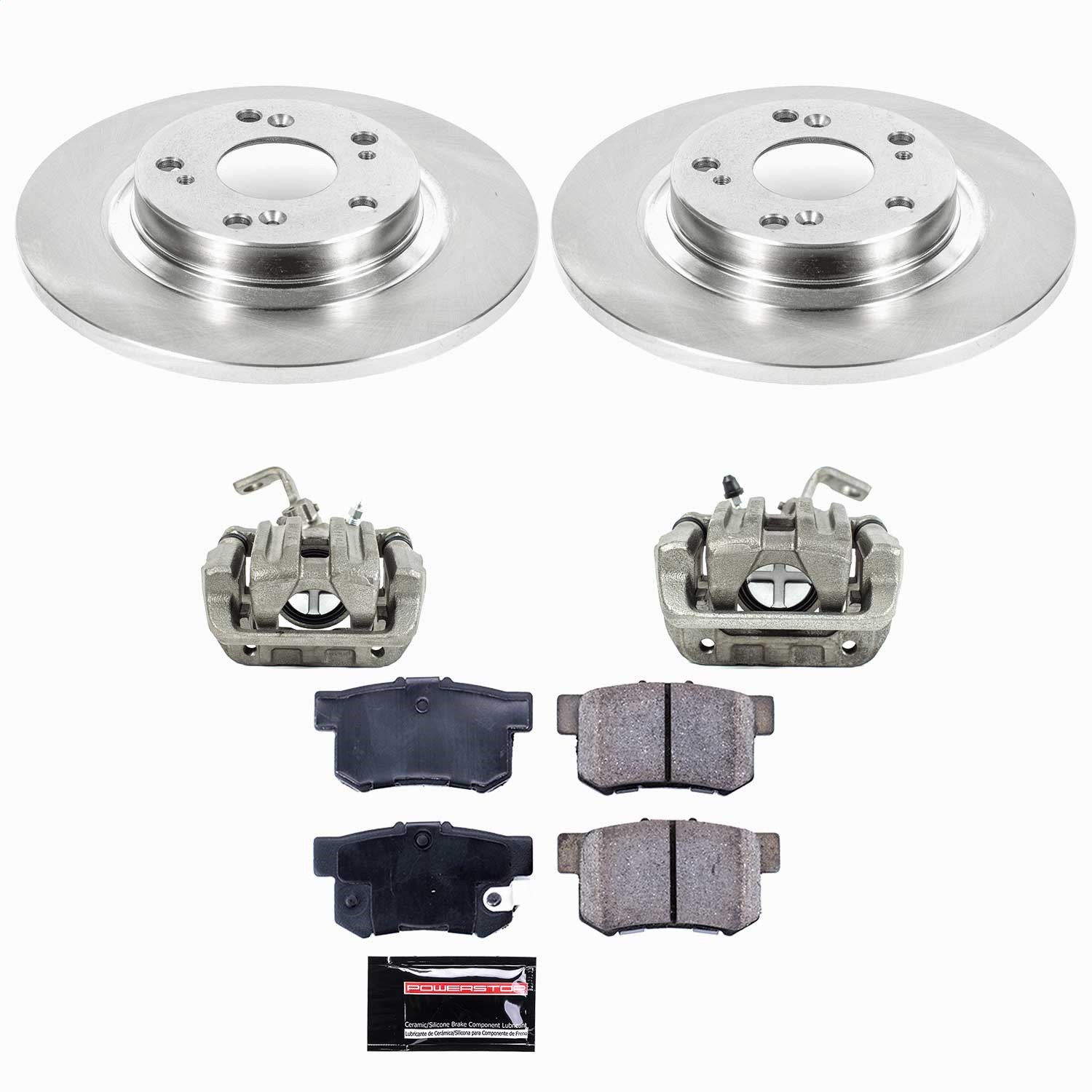Power Stop - KCOE2310 - Rear - Disc Brake Pad/Caliper and Rotor Kit