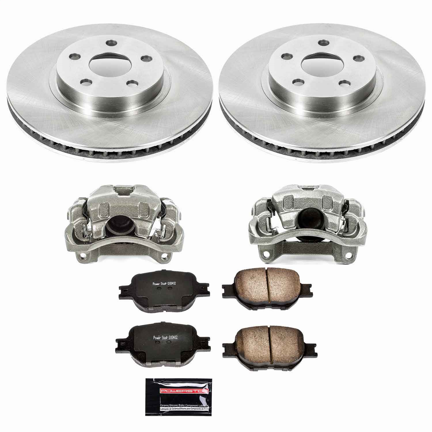 Power Stop - KCOE2313 - Front - Disc Brake Pad/Caliper and Rotor Kit