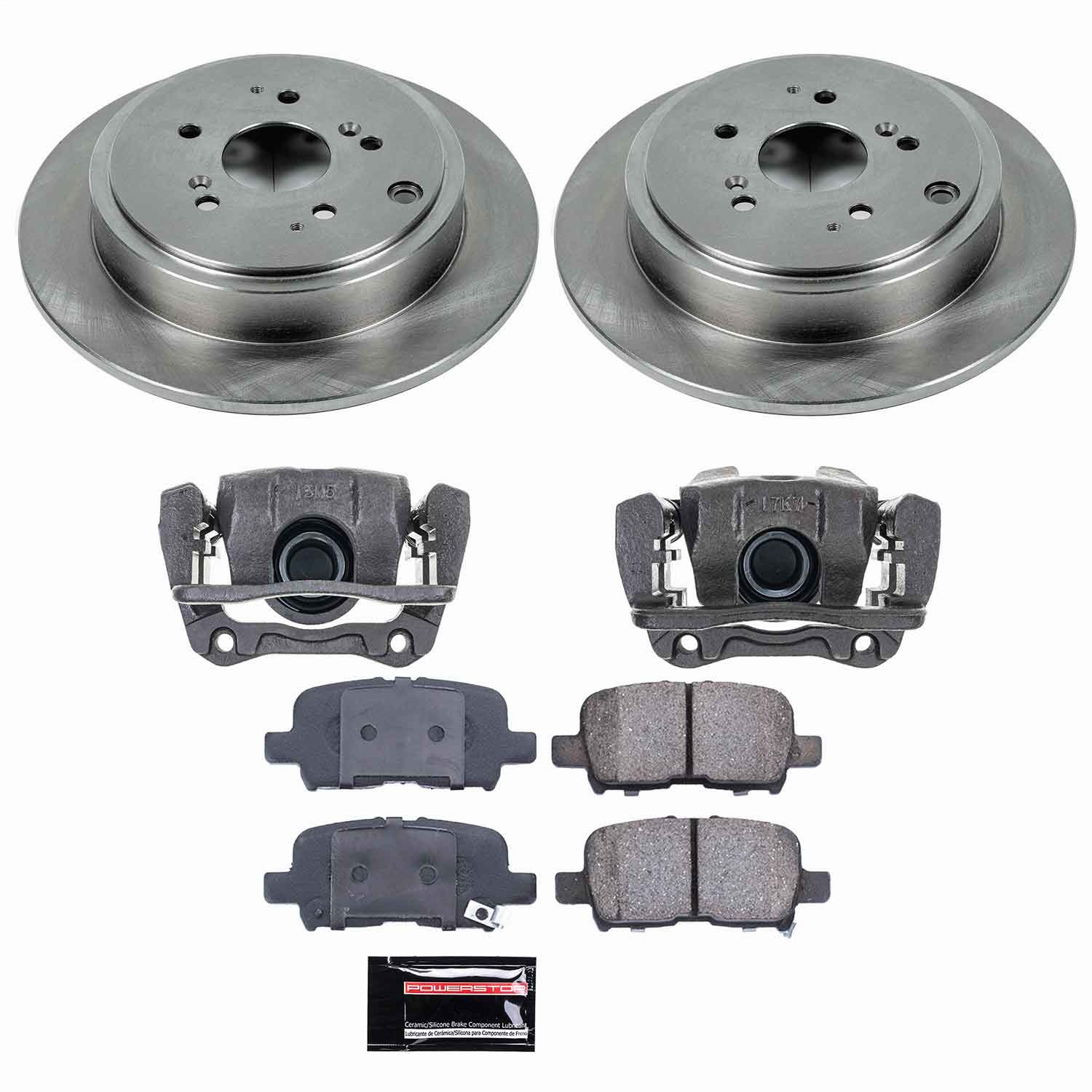 Power Stop - KCOE2382 - Rear - Disc Brake Pad/Caliper and Rotor Kit