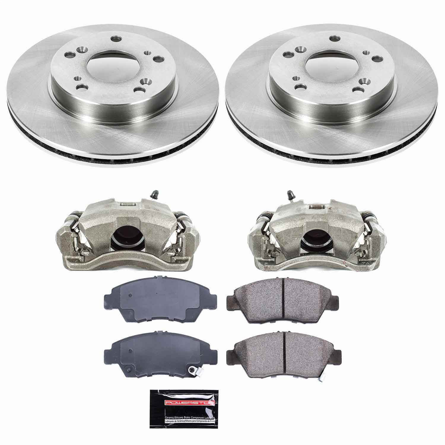 Power Stop - KCOE2386 - Front - Disc Brake Pad/Caliper and Rotor Kit