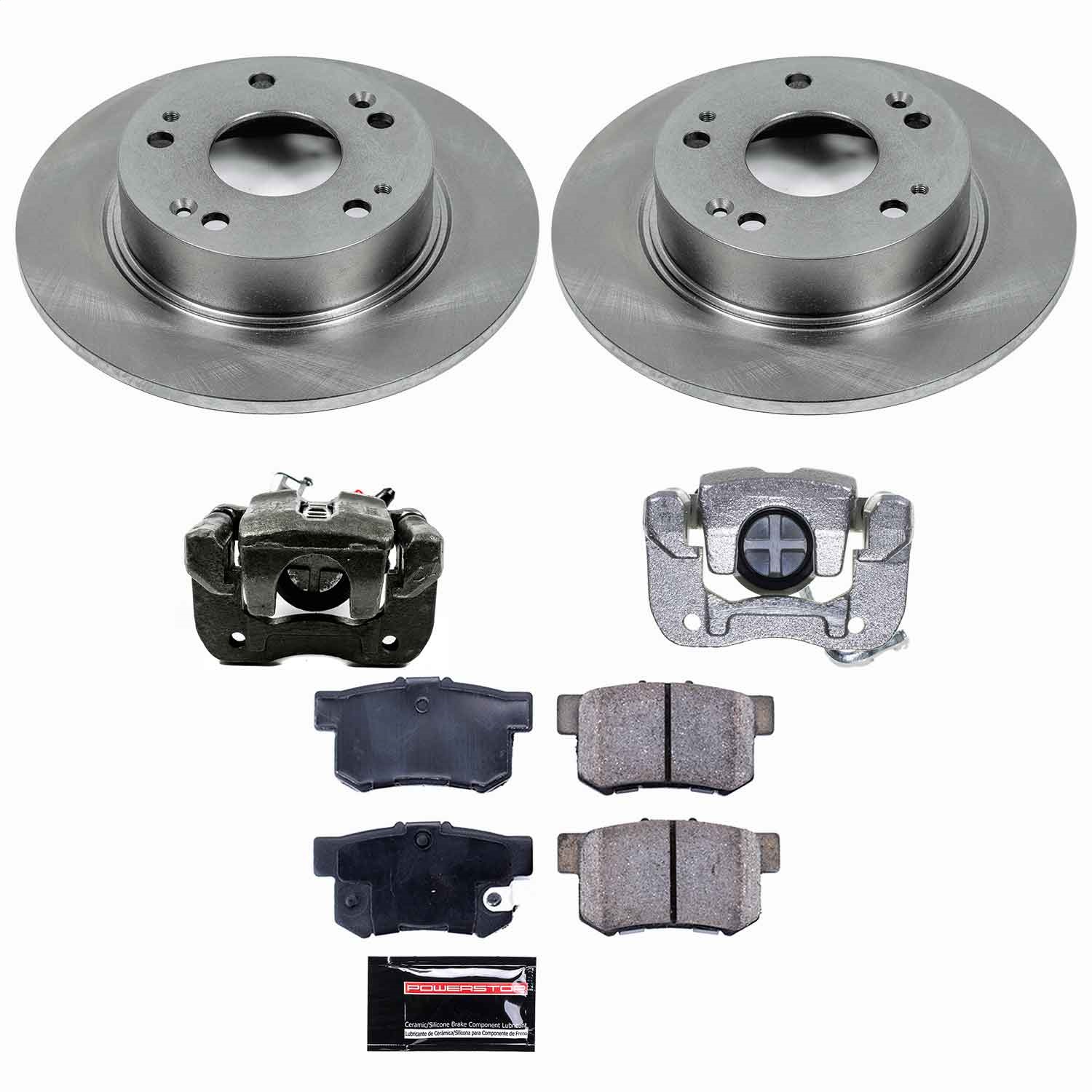 Power Stop - KCOE2391 - Rear - Disc Brake Pad/Caliper and Rotor Kit